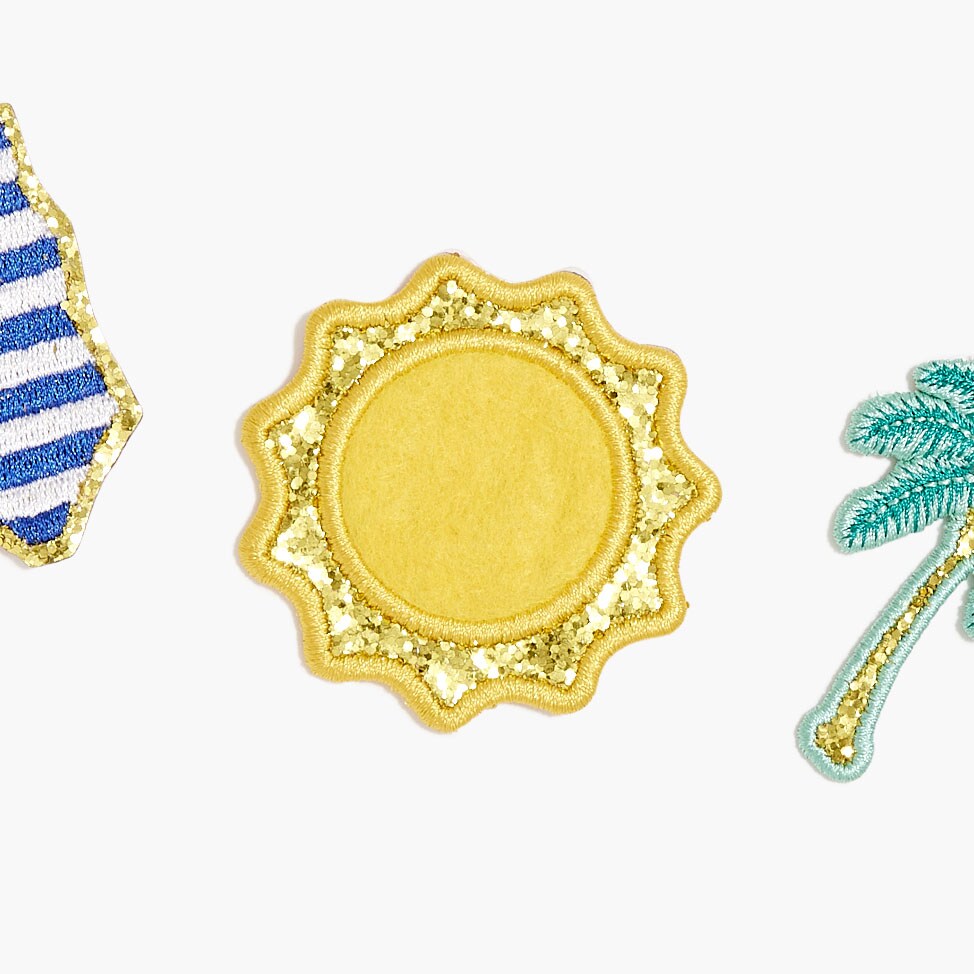 Sea creature sticker patches set-of-three CLASSIC YELLOW