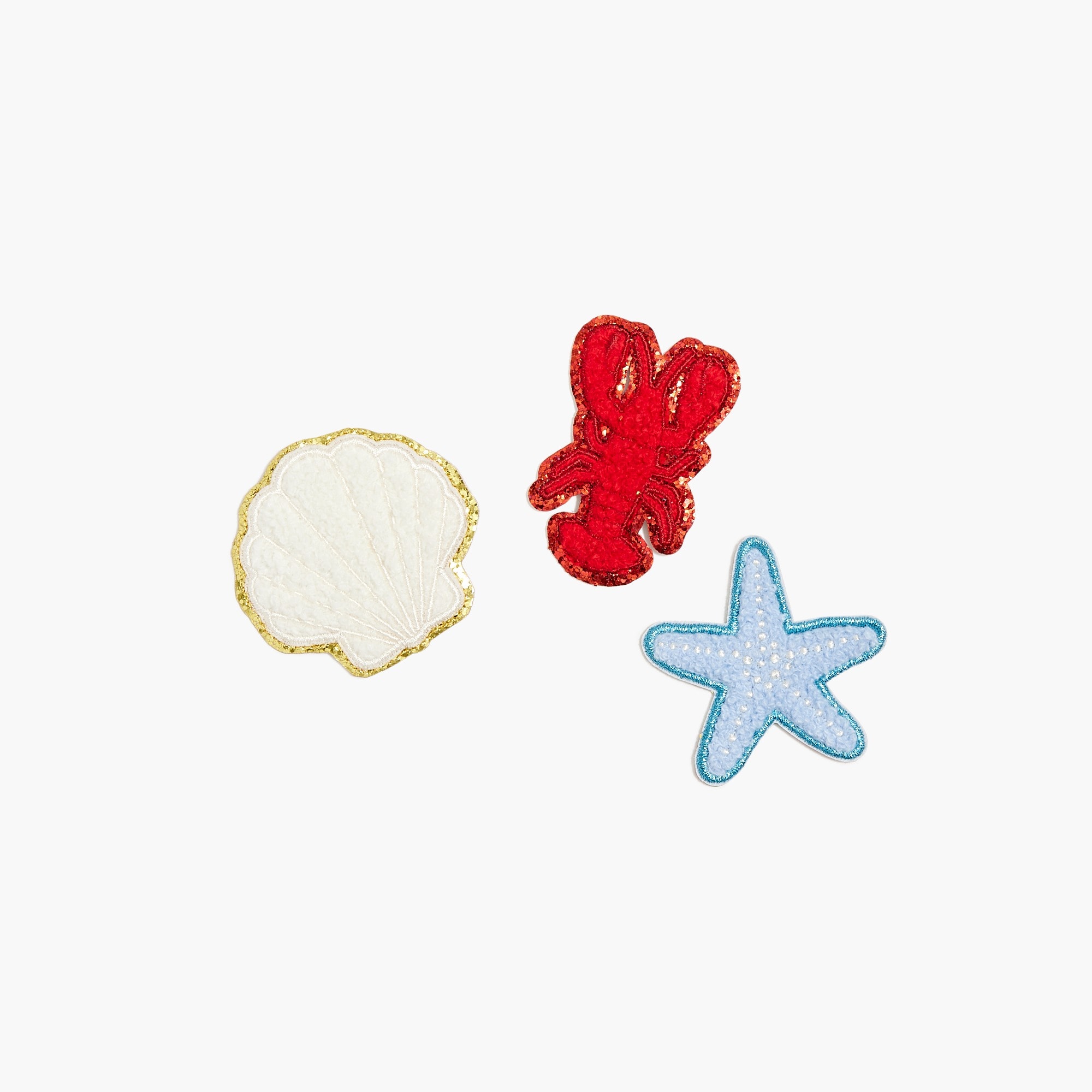 Sea creature sticker patches set-of-three