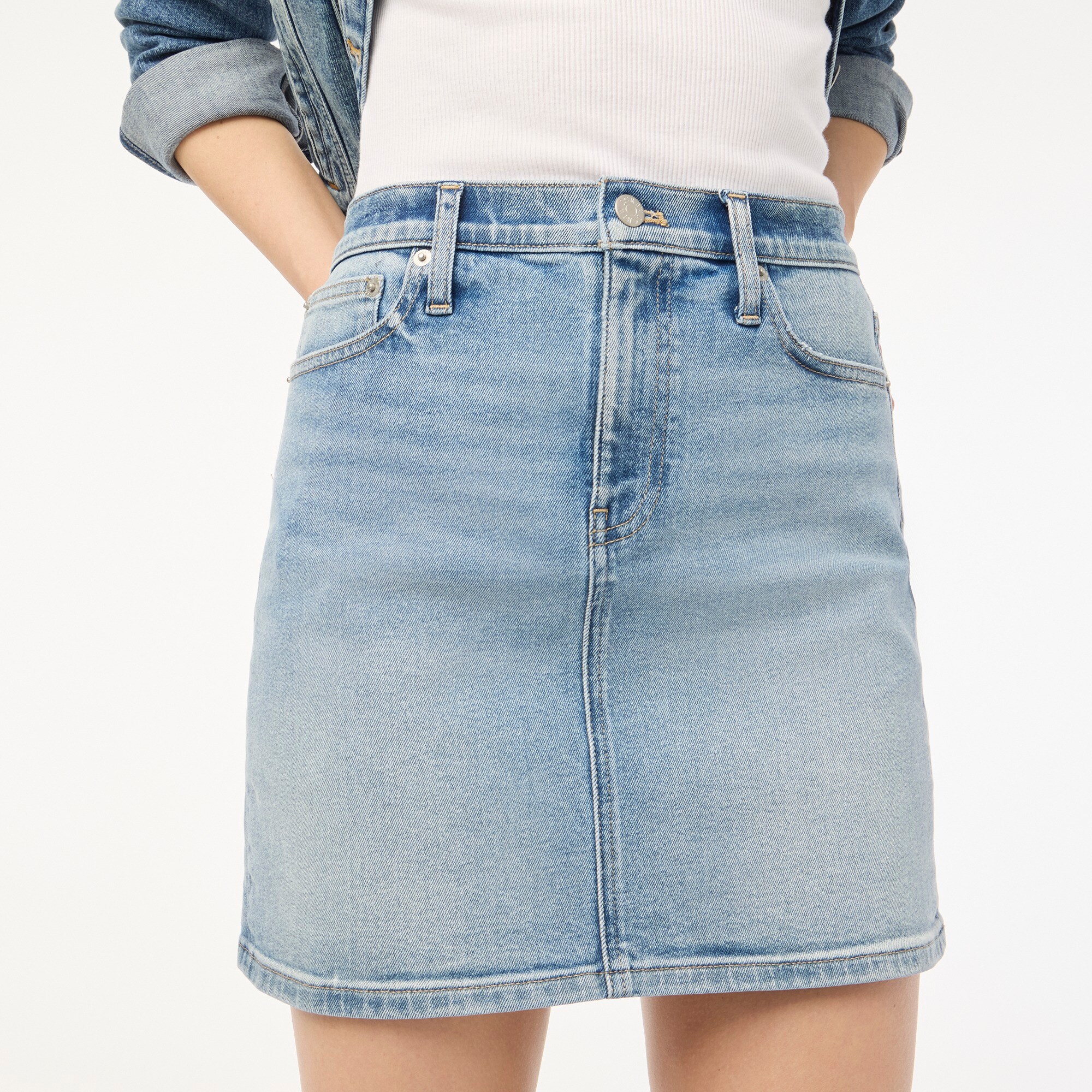 Denim mini skirt