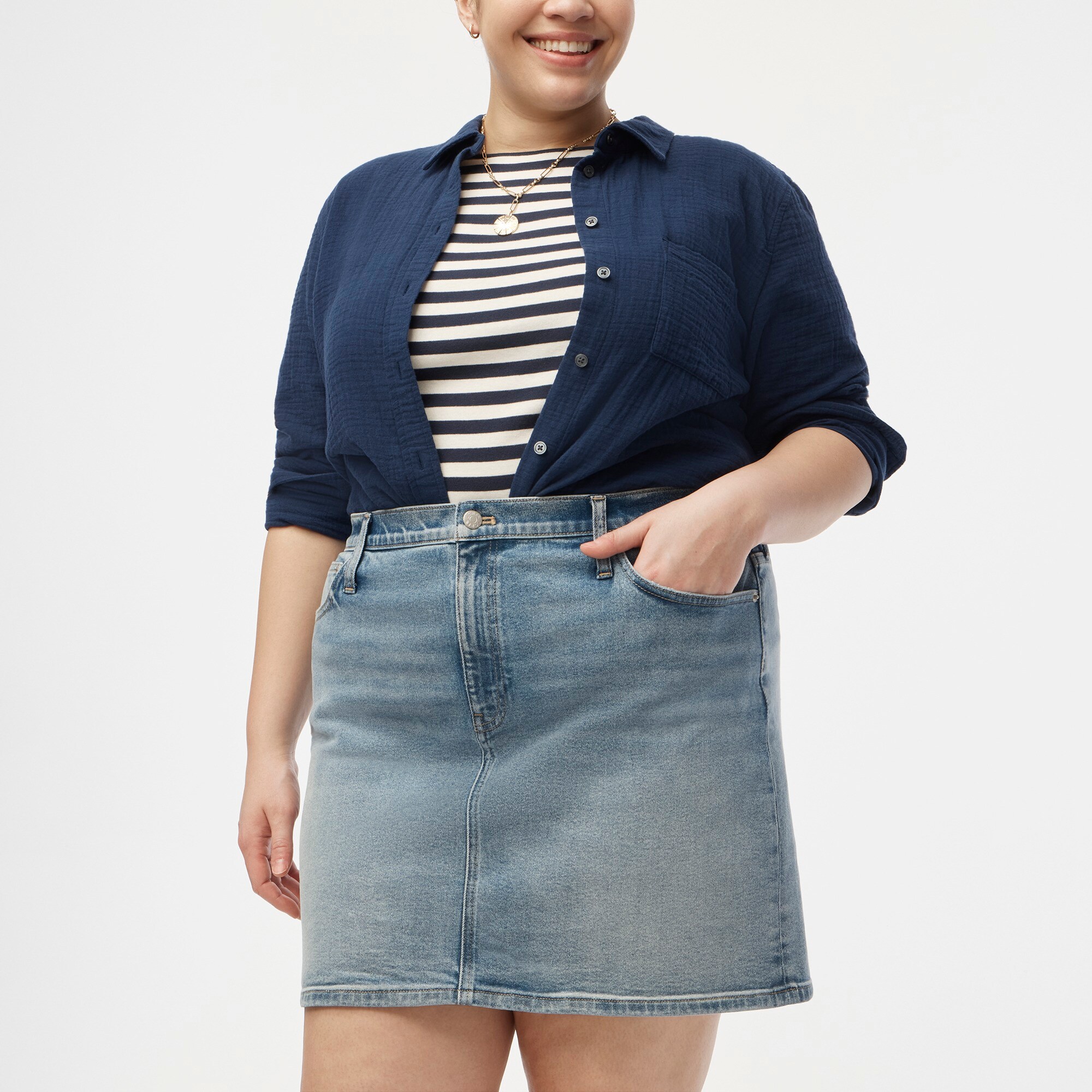 Denim mini skirt