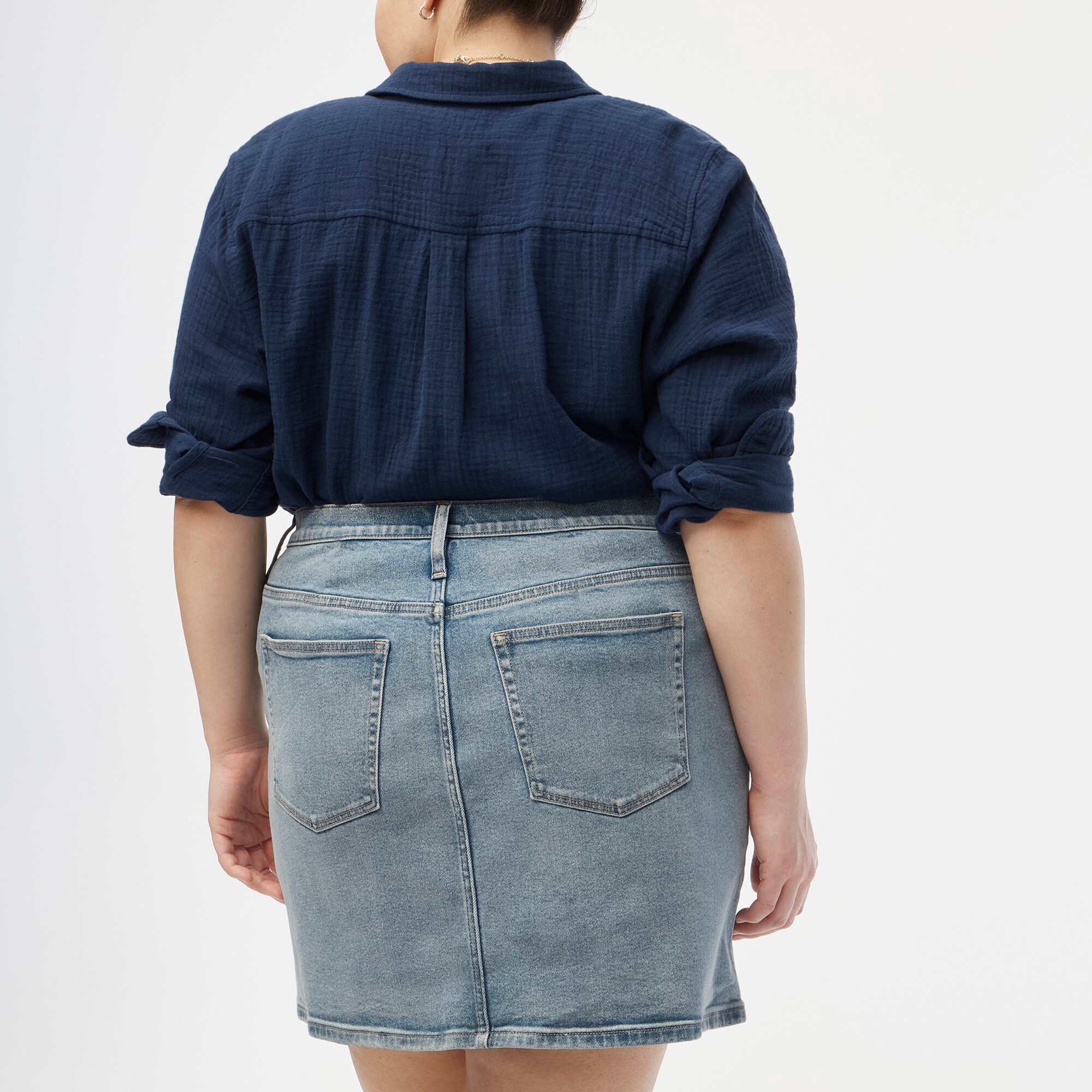 Denim mini skirt
