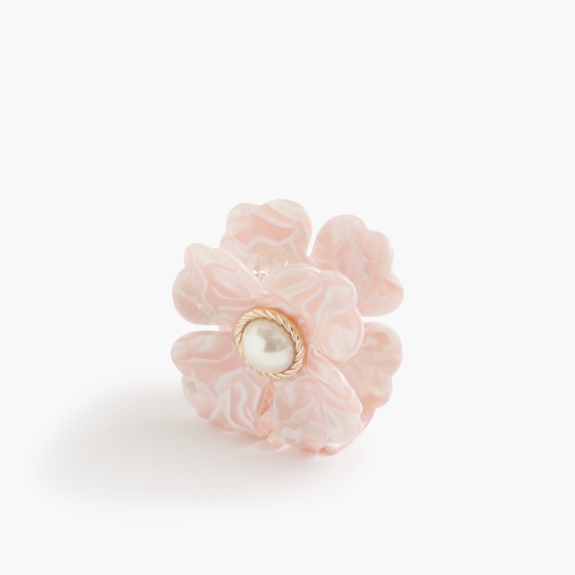 womens Flower pearl claw hair clip