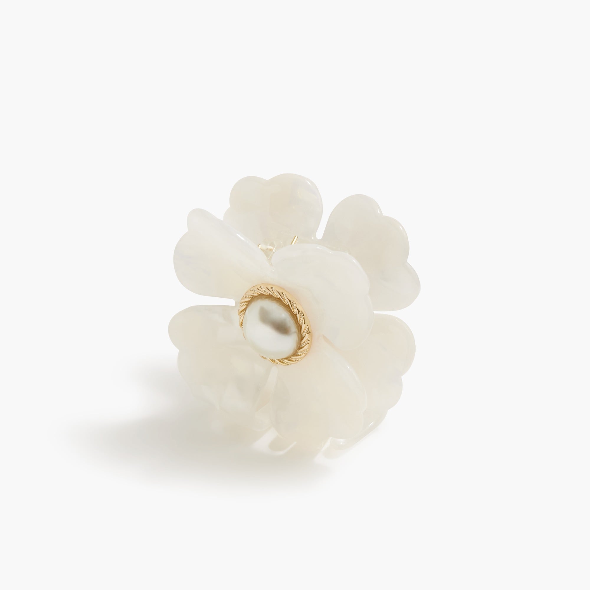 Flower pearl claw hair clip