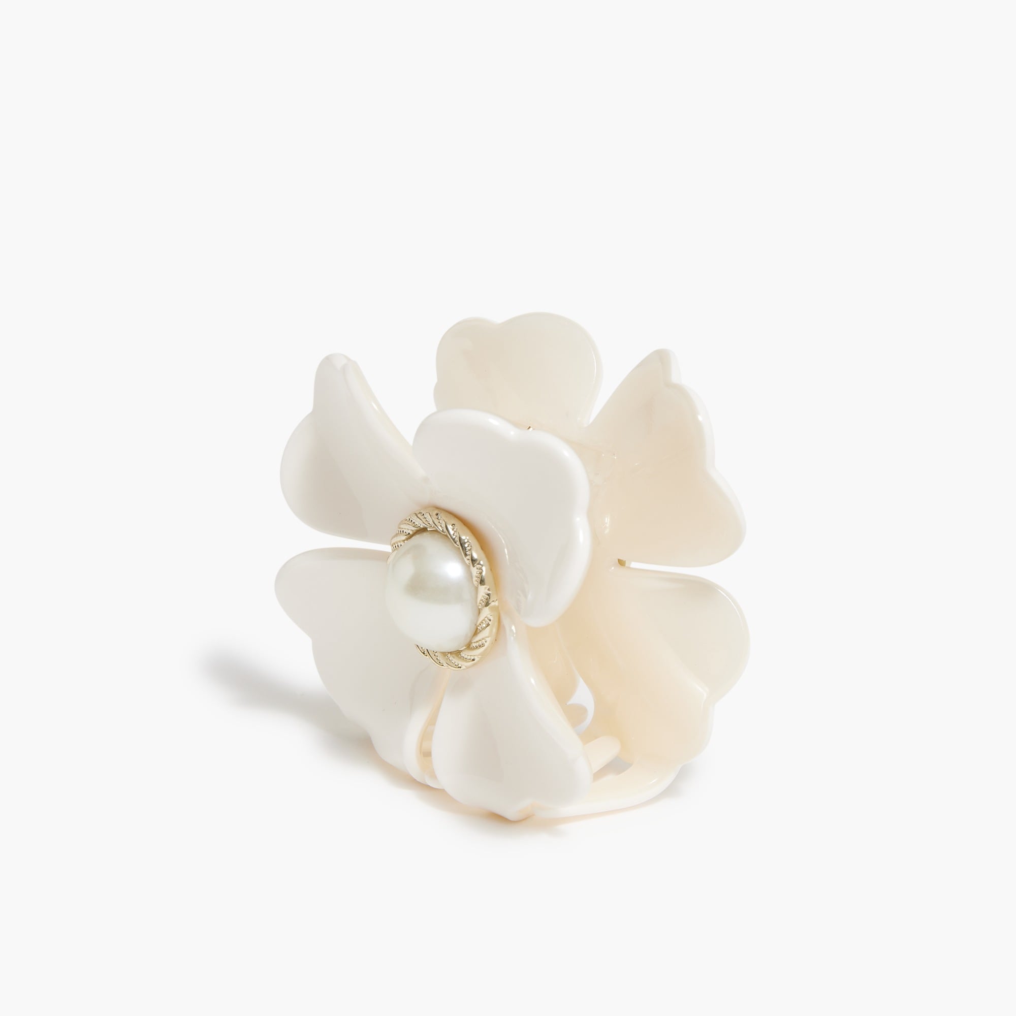 Flower pearl claw hair clip
