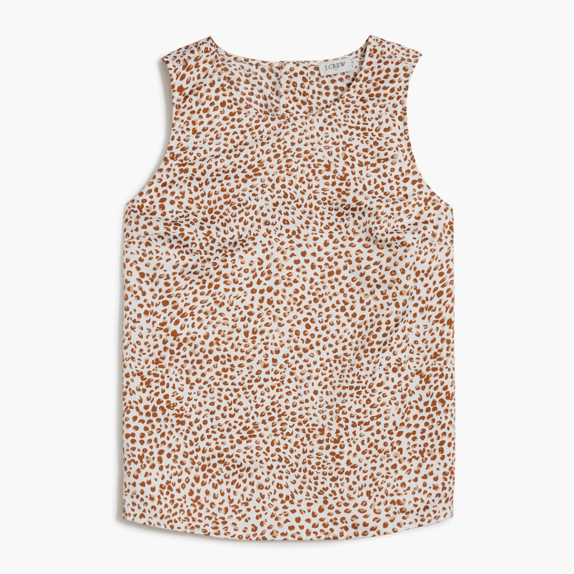 printed button-back shell for women