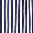 Striped button-back shell top ANTIQUE NAVY MARINE SAL