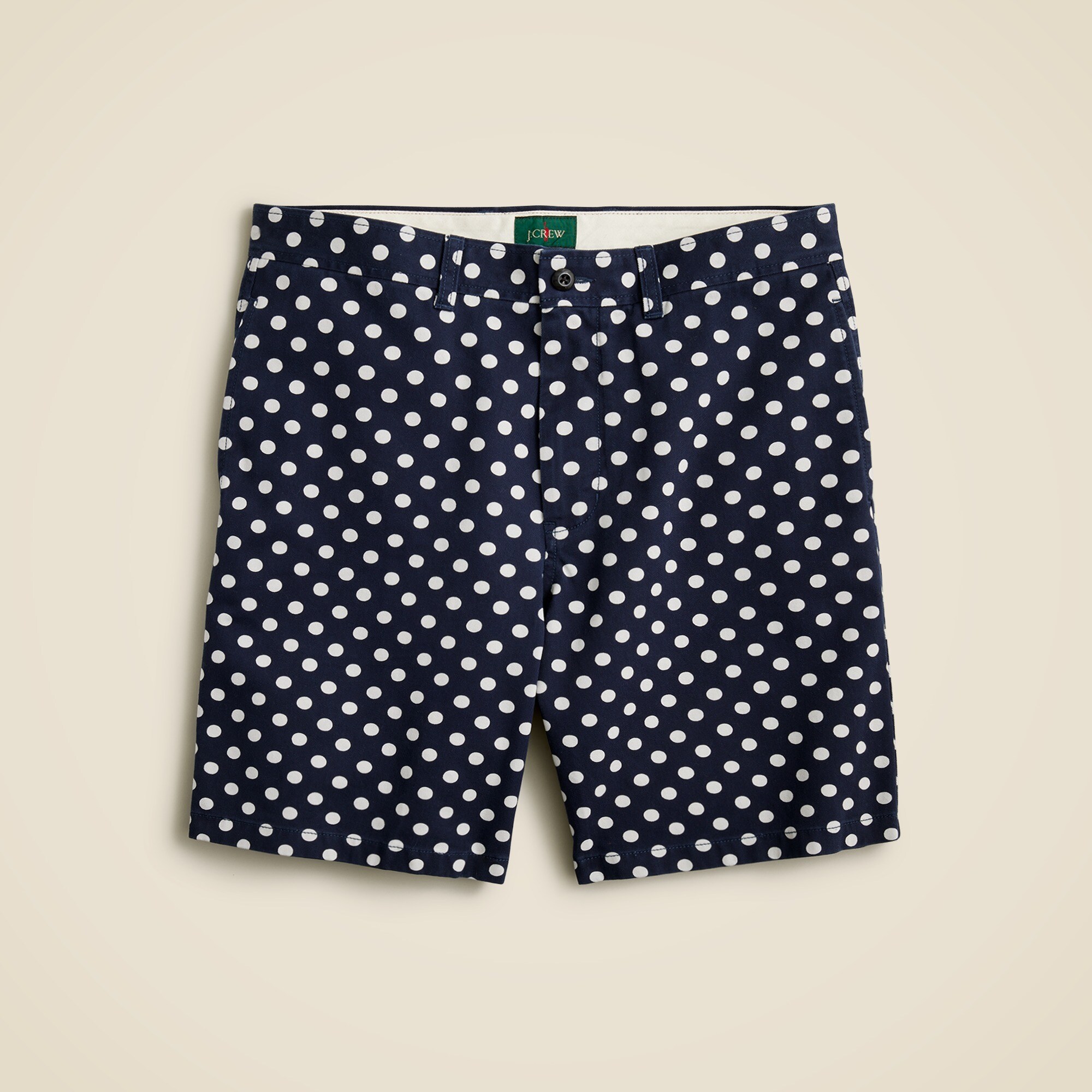 9'' Relaxed Polka-dot Short In Cotton For Men | J.Crew
