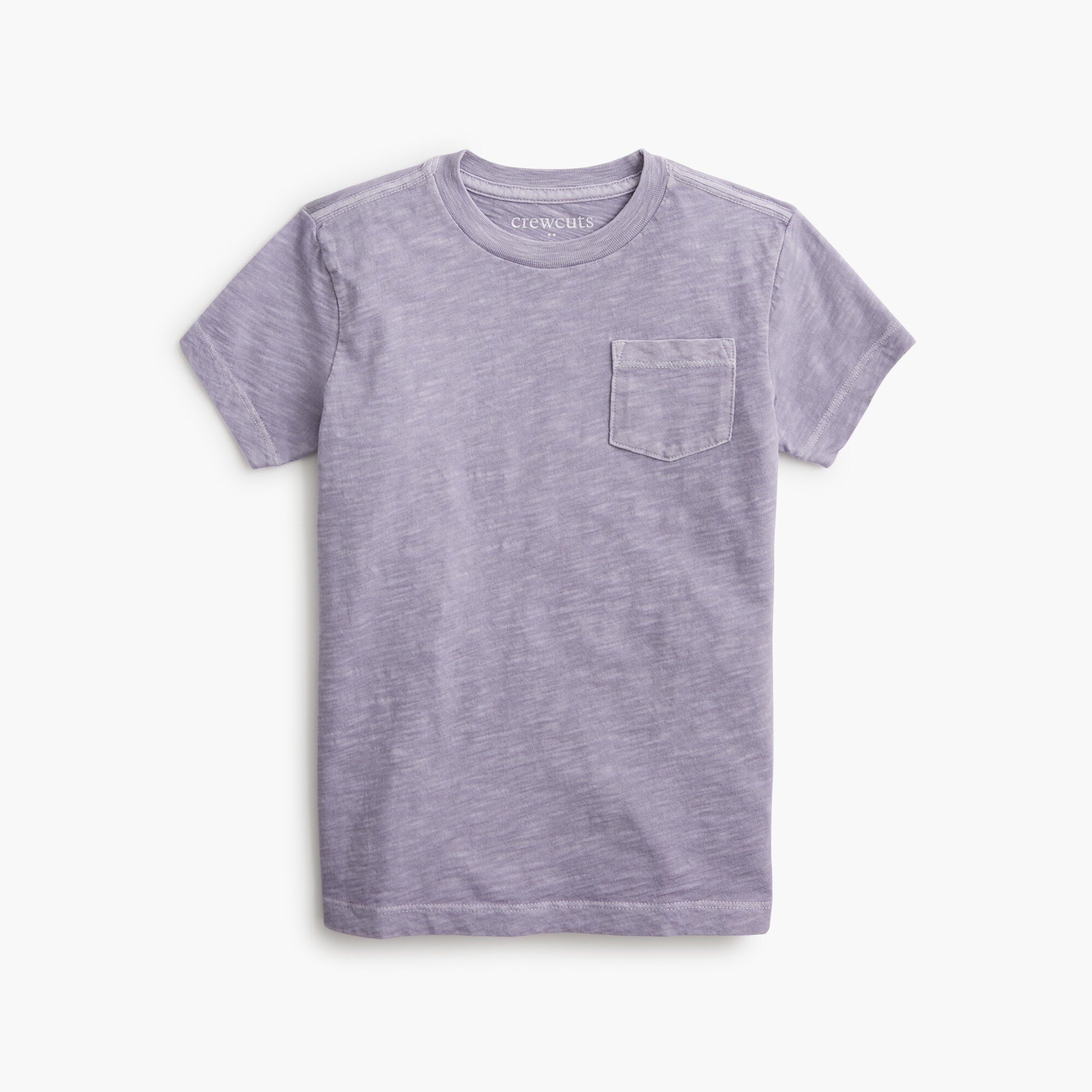 Boys' garment-dyed slub pocket tee
