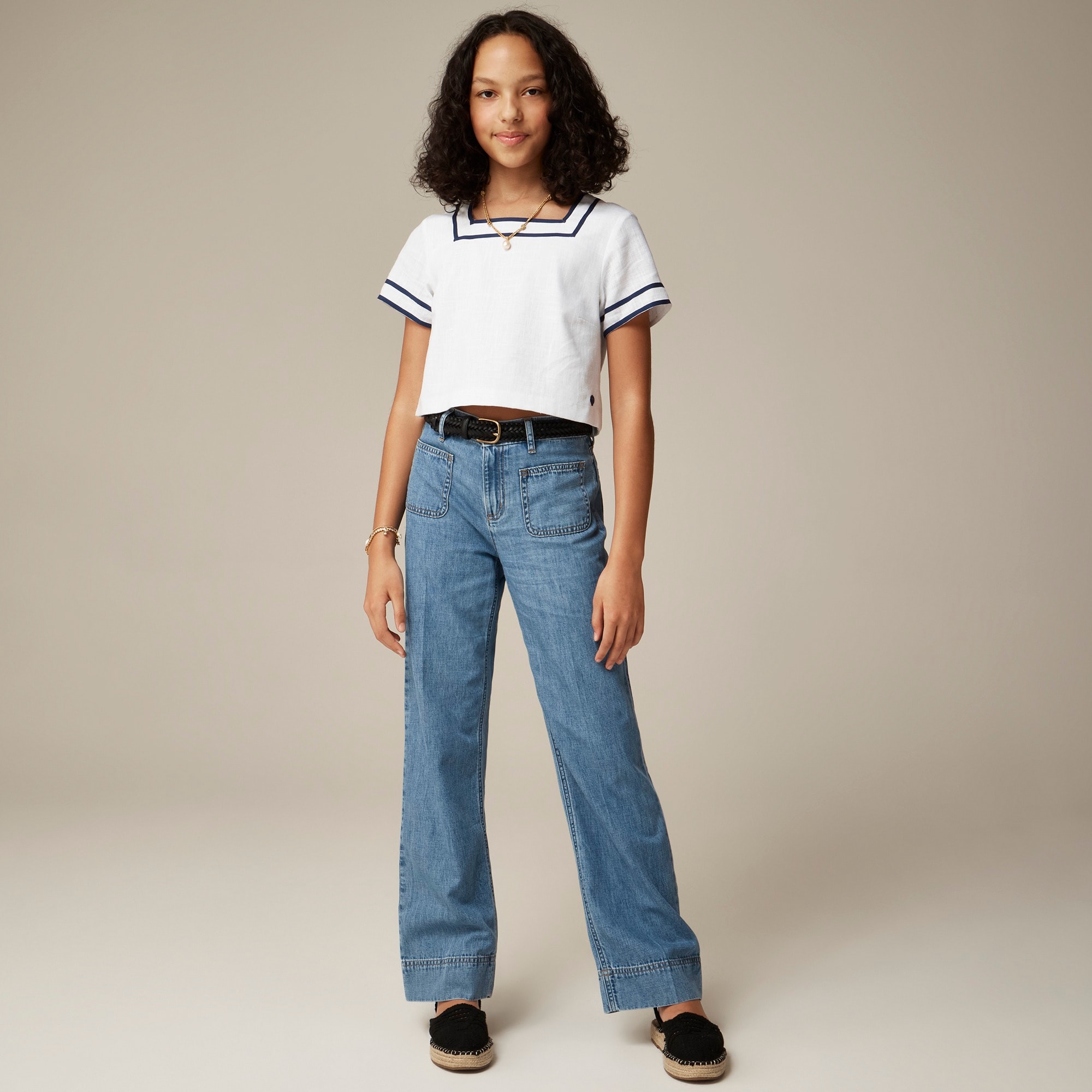 j.crew: girls' sailor trouser for girls