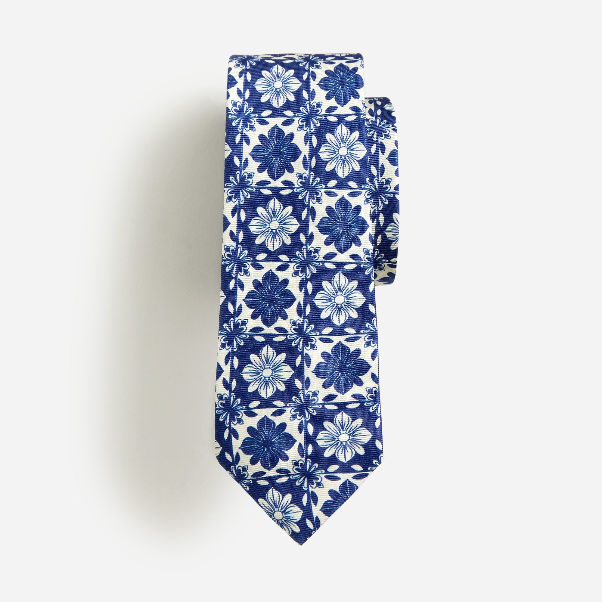 boys Kids' silk tie in Island tile print