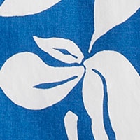 Boys' floral linen-blend button-down SANTORINI WHITE