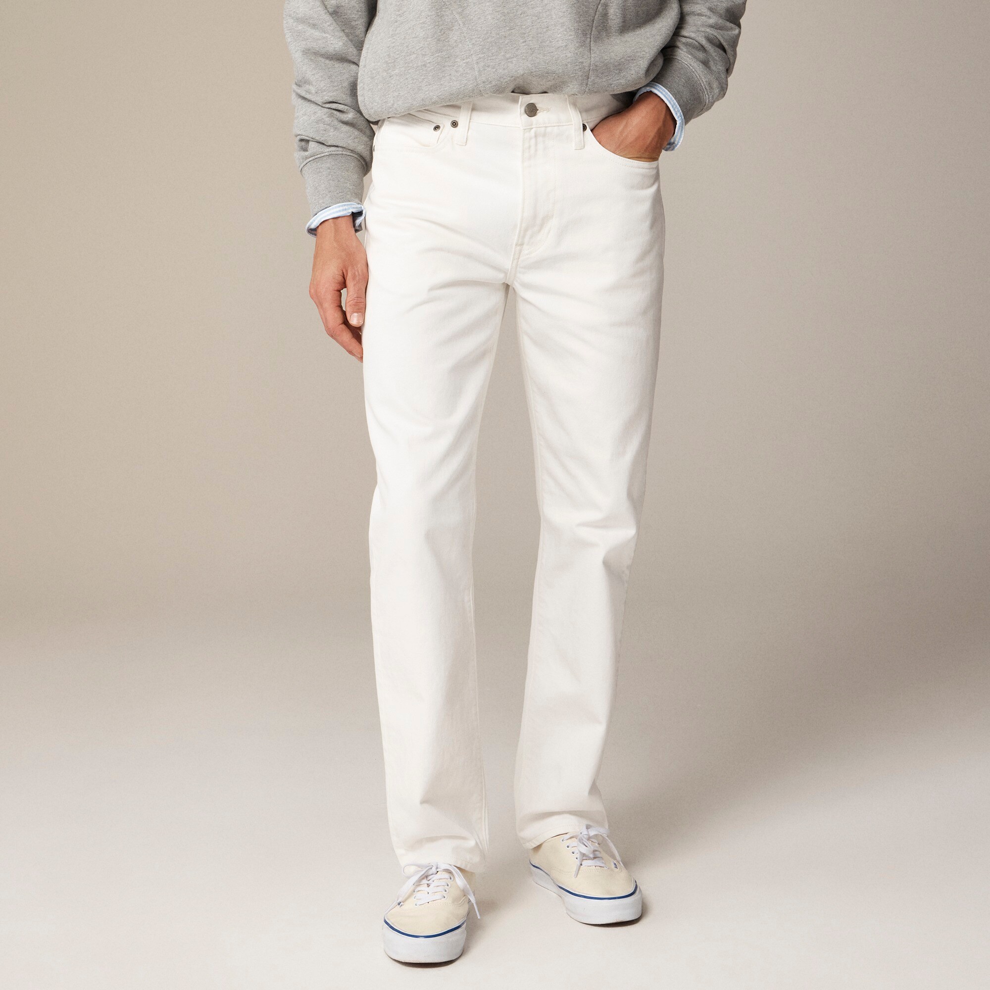 j.crew: classic jean in white for men