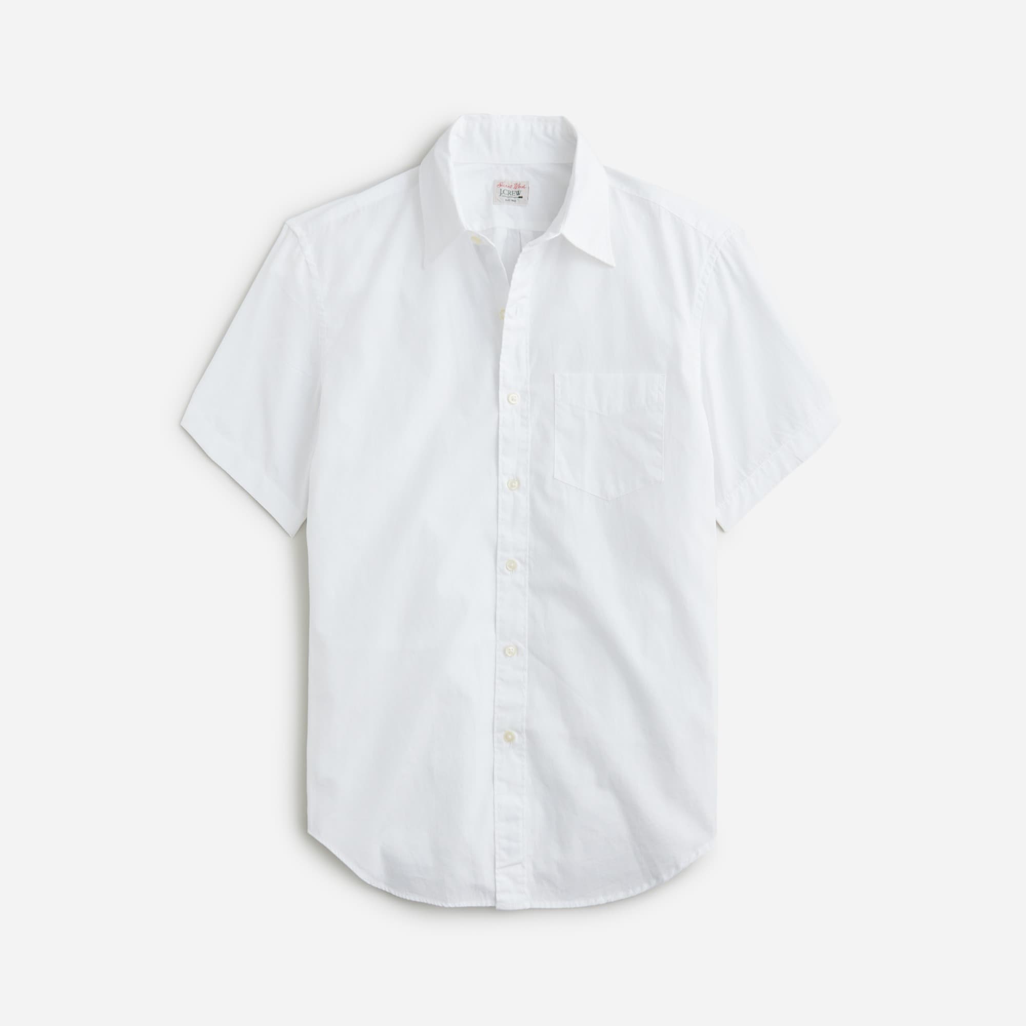mens Relaxed short-sleeve Secret Wash cotton poplin shirt