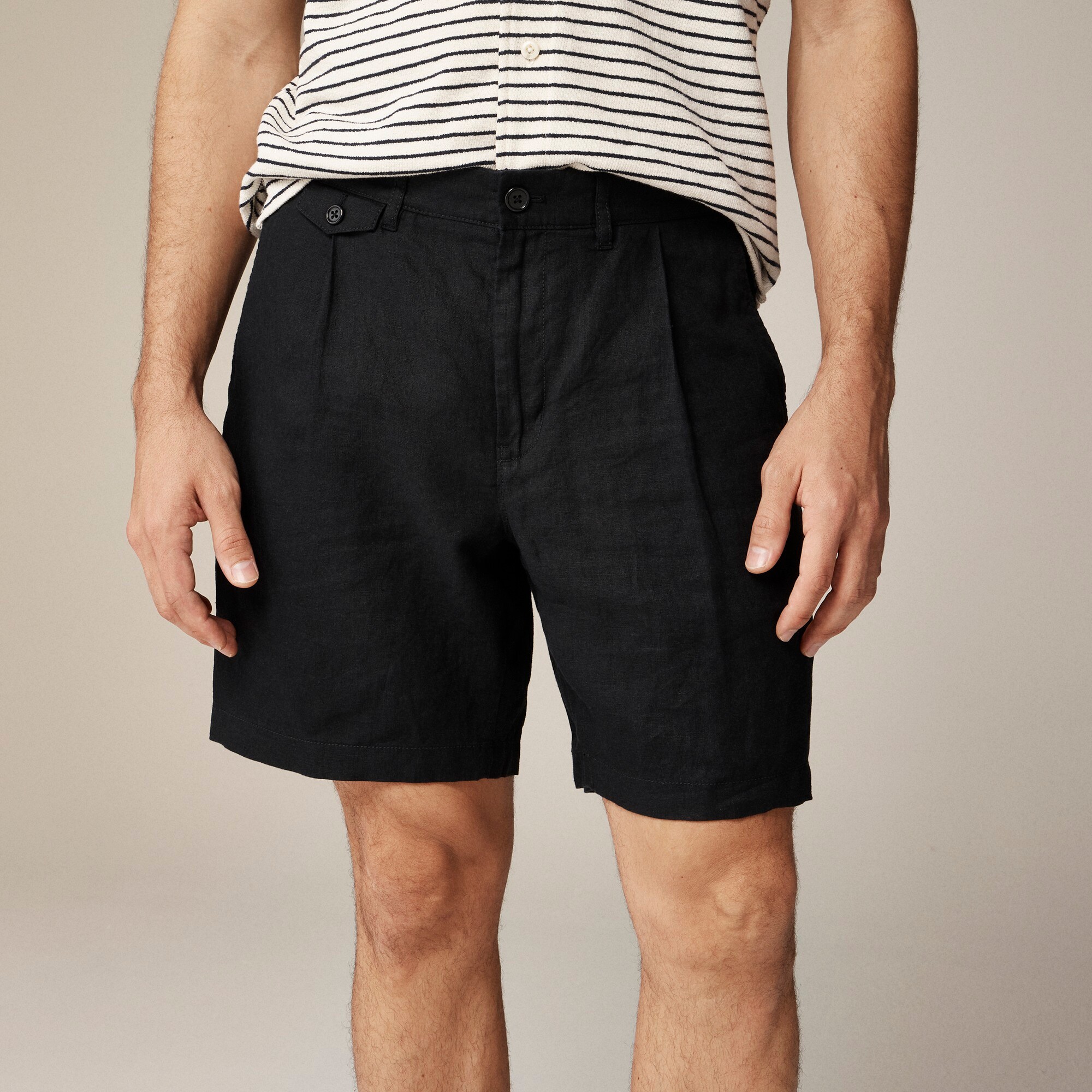  7.5'' pleated linen short