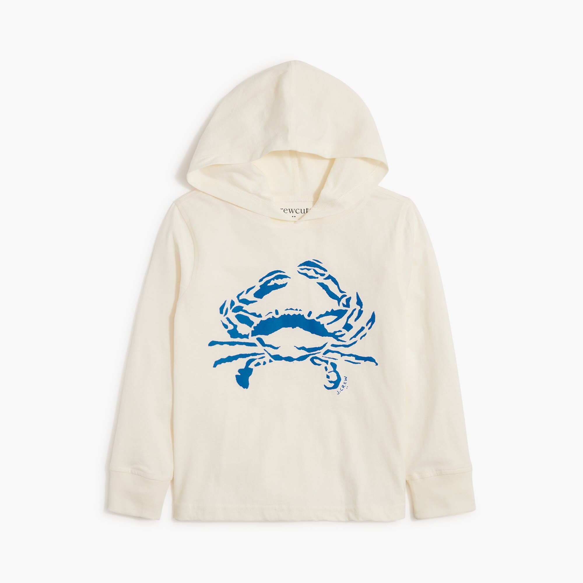 boys' crab jersey hooded tee for boys