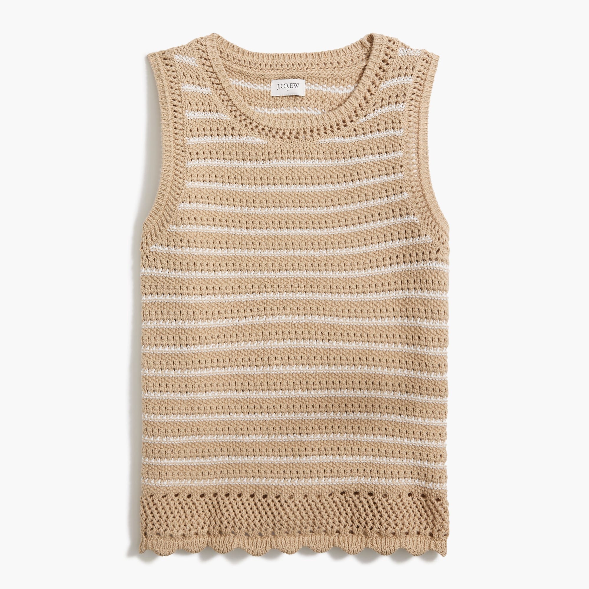 Striped crochet sweater-tank