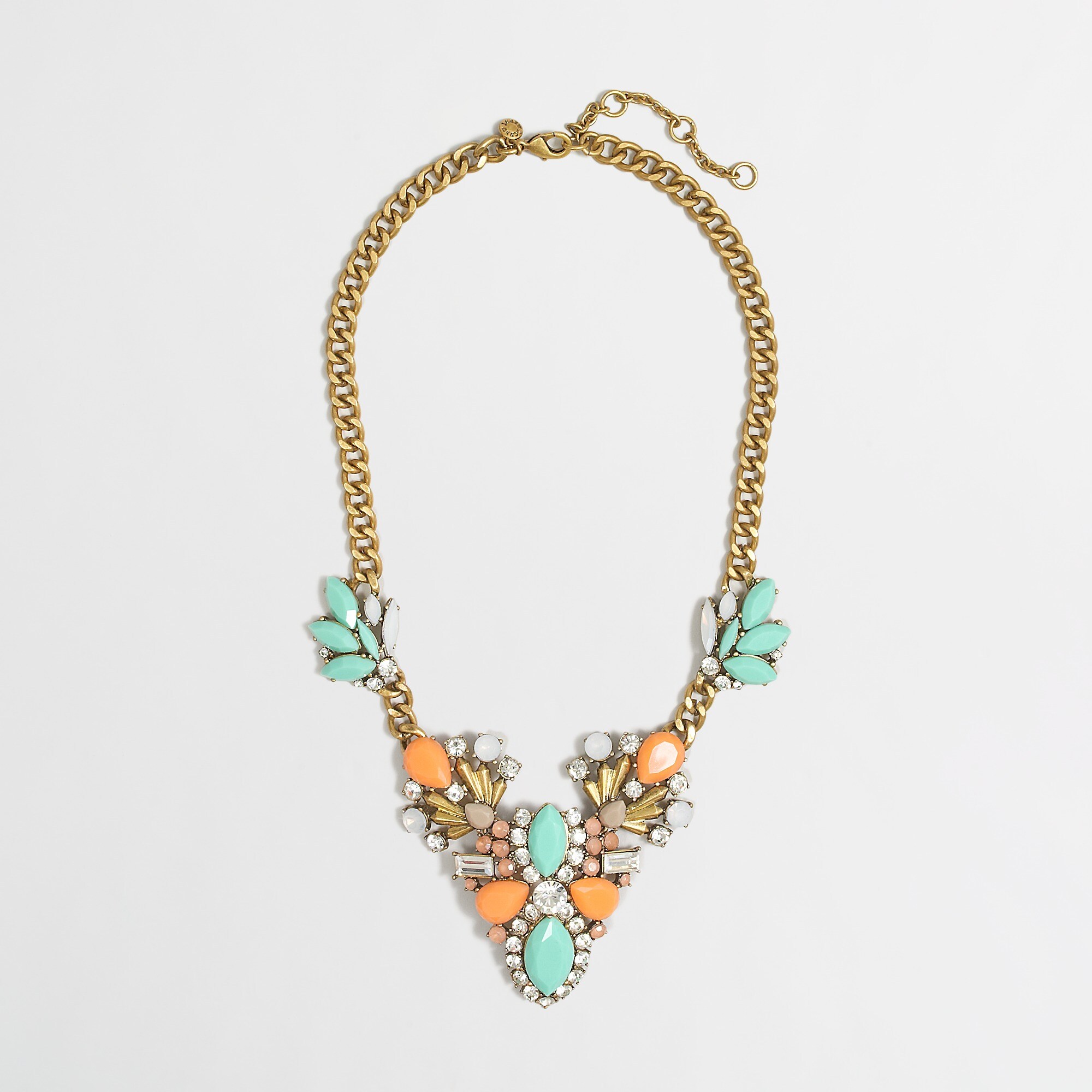 Factory draped stones and crystals necklace