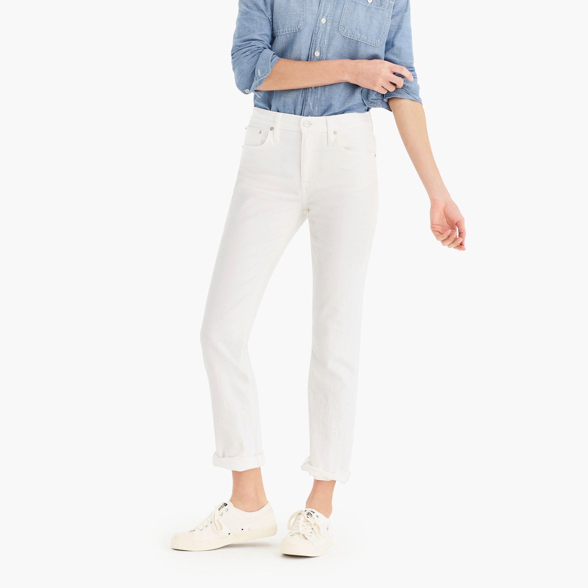 blue jeans white shoes