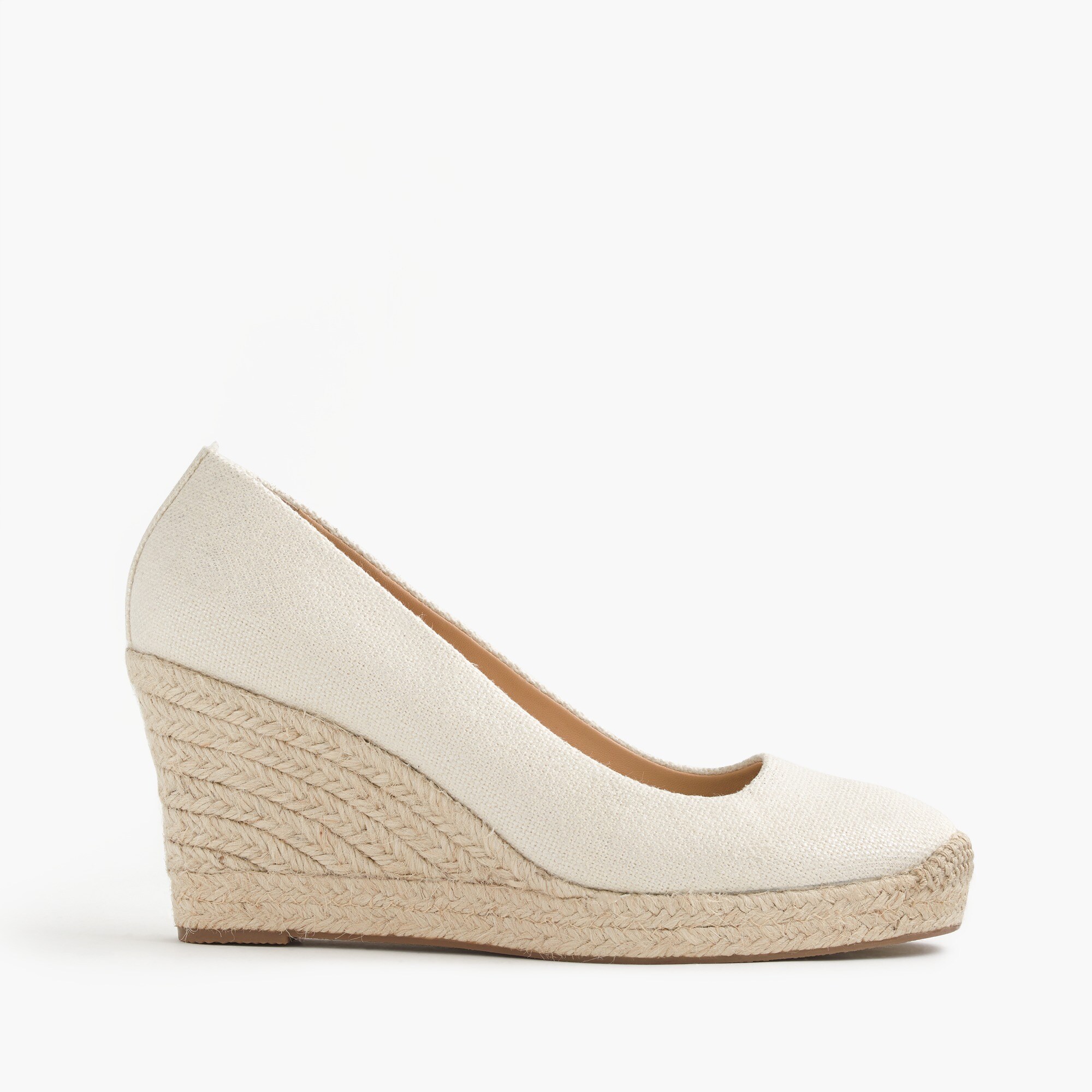 Seville metallic espadrille wedges