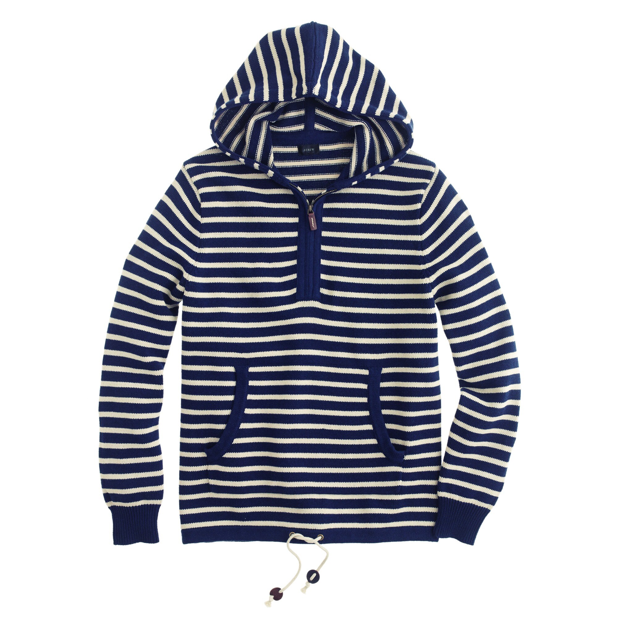 Striped cotton sweater hoodie : | J.Crew