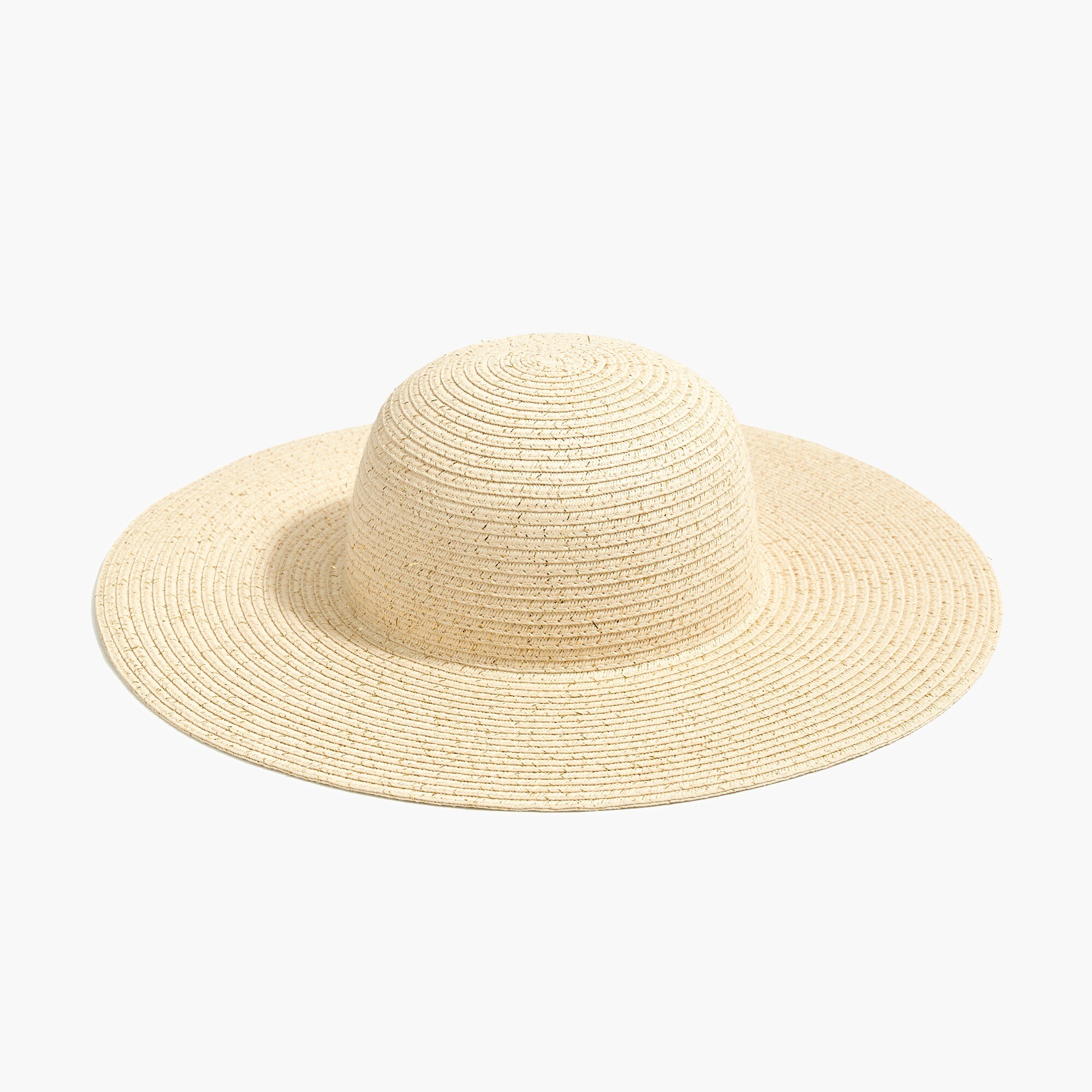 Factory girls' sparkly wide-brim sun hat