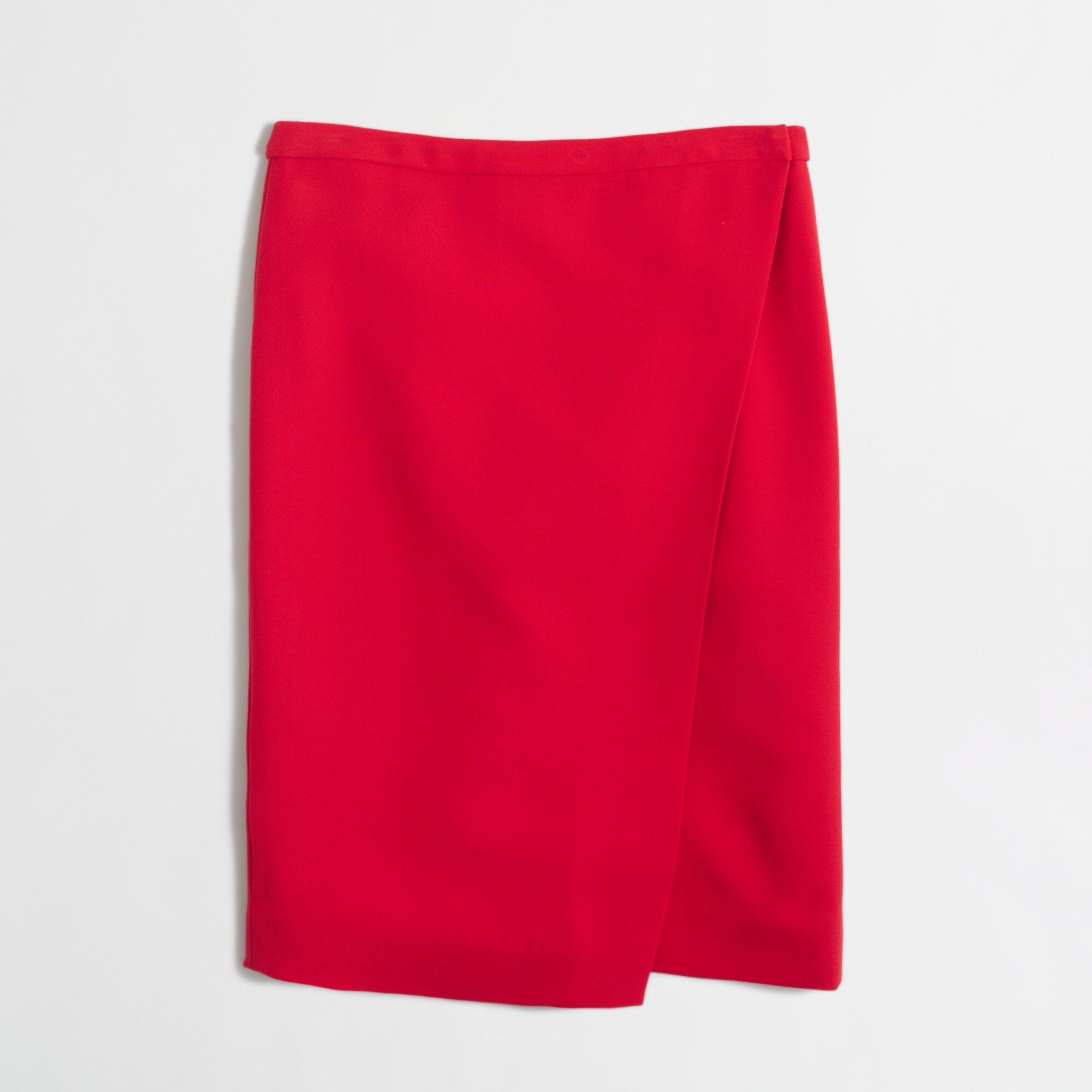 wrap pencil skirt in crepe for women