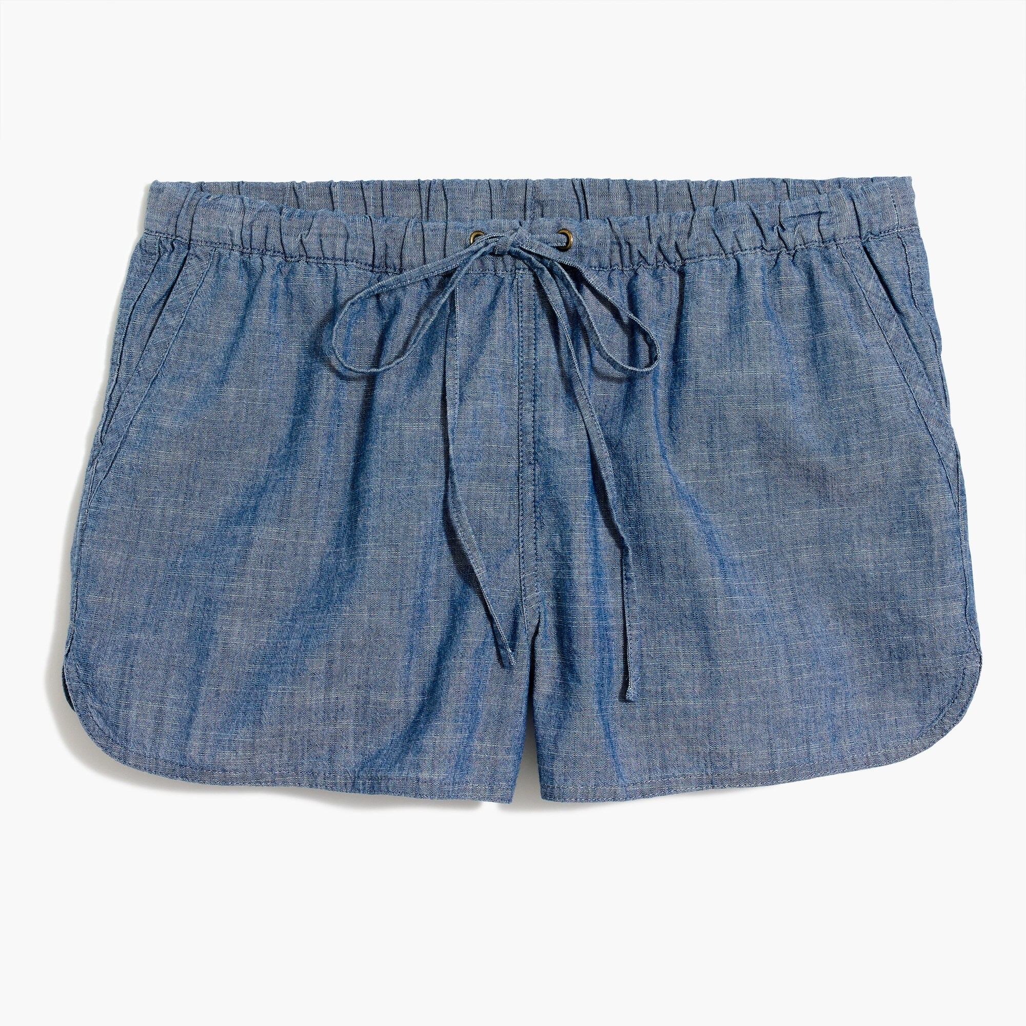 3" chambray drawstring short