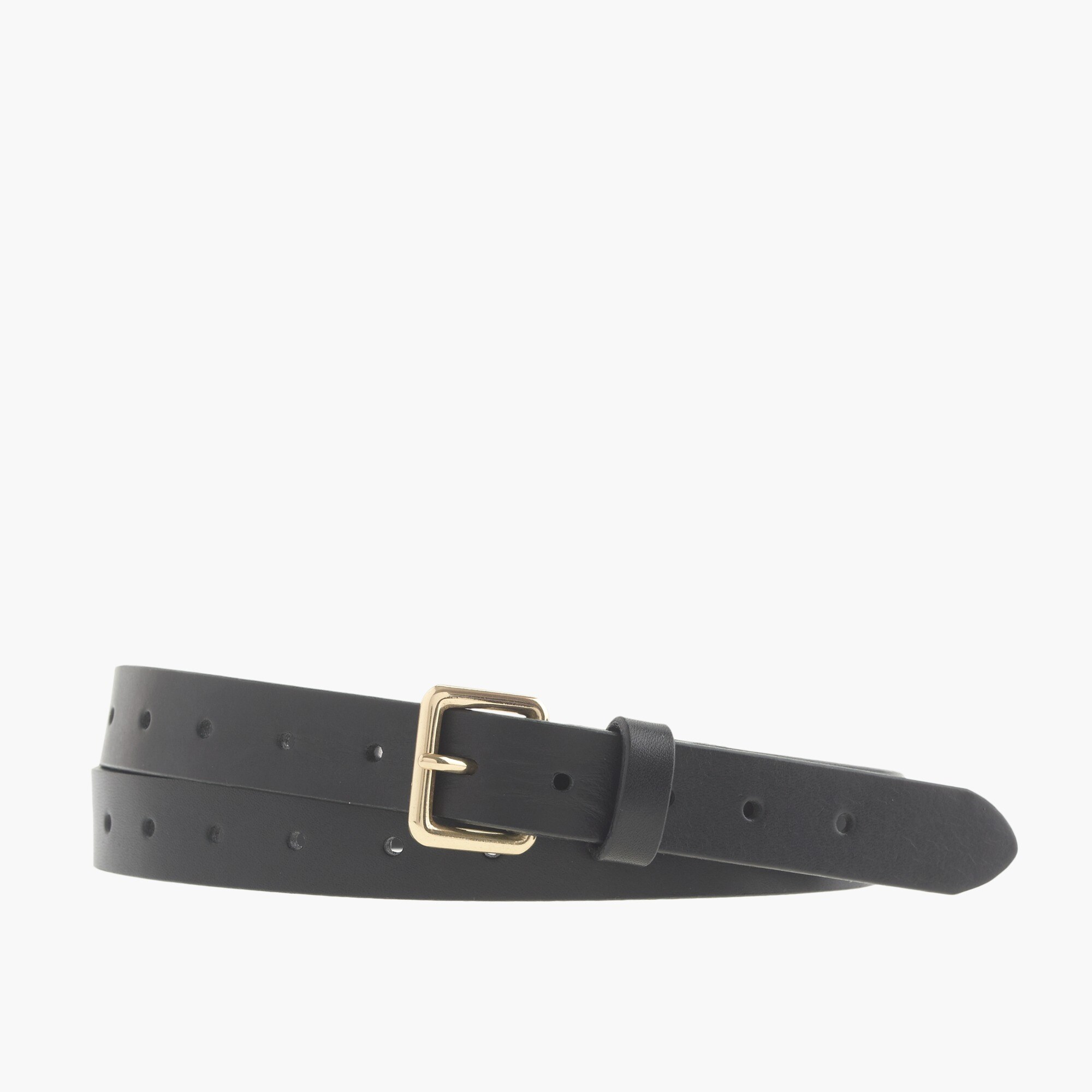 Perforated leather belt