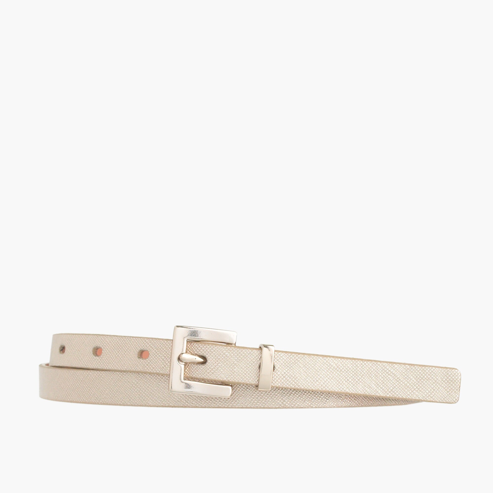 Skinny Embossed Leather Belt For Women | J.Crew display picture 1