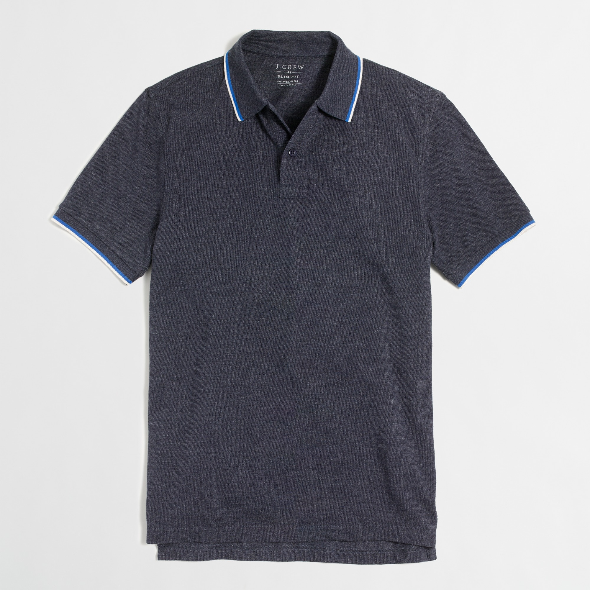Slim heathered tipped piqué polo shirt