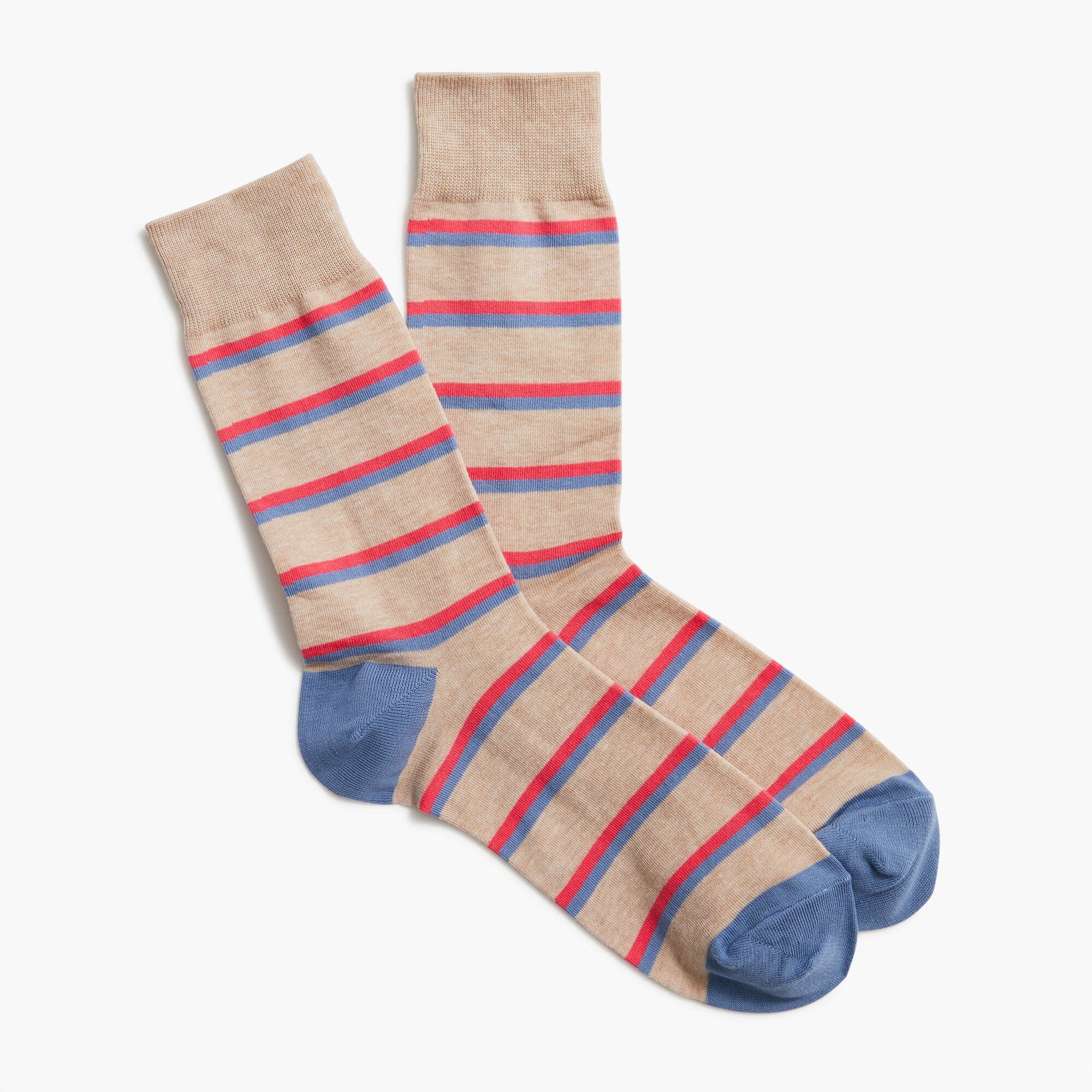 two-tone striped socks for men