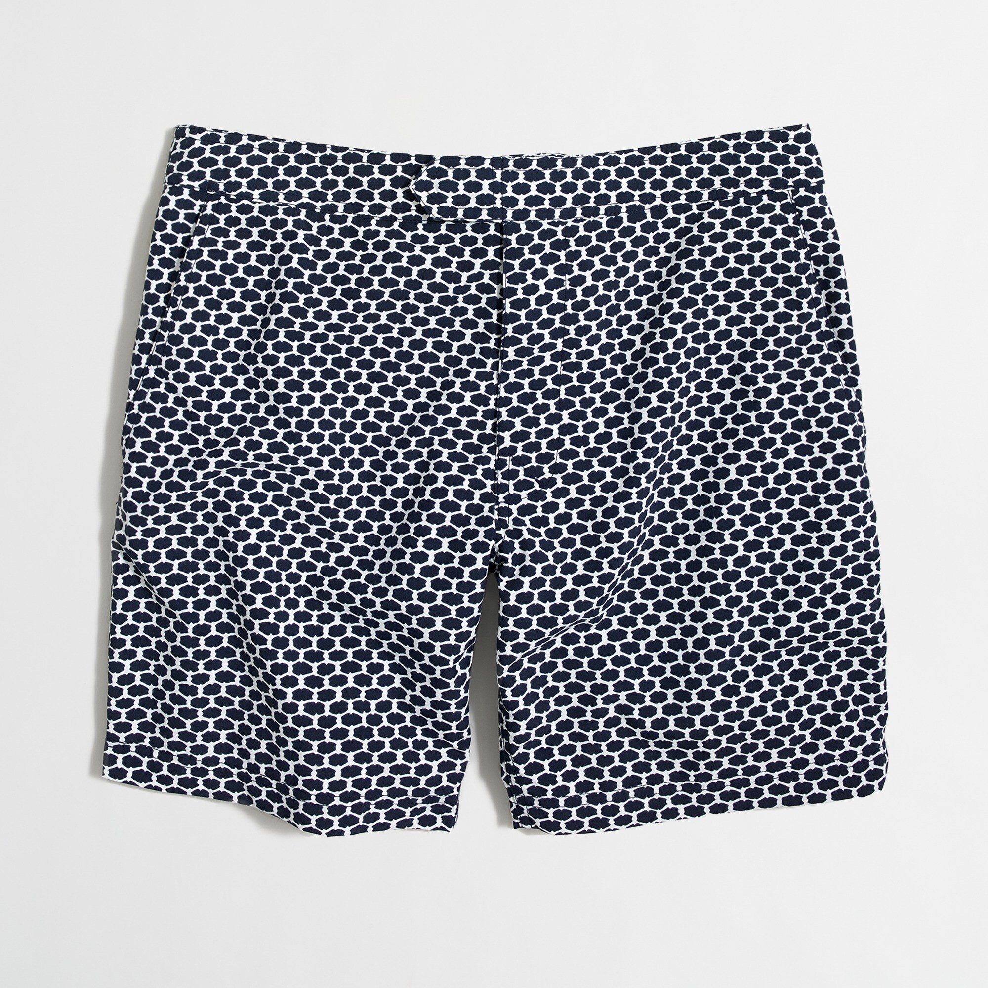 7" tab swim short in honeycomb