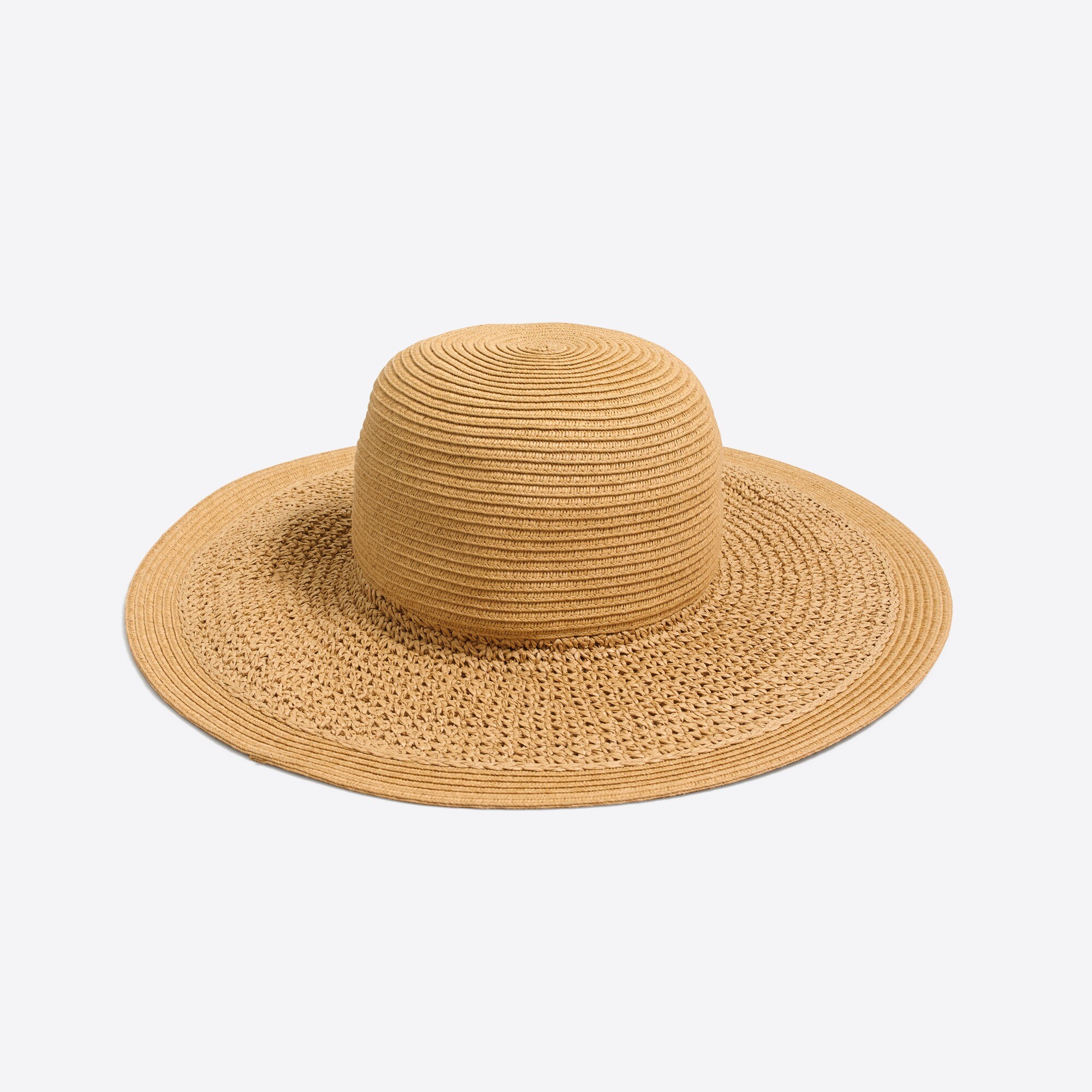 Textured summer straw hat