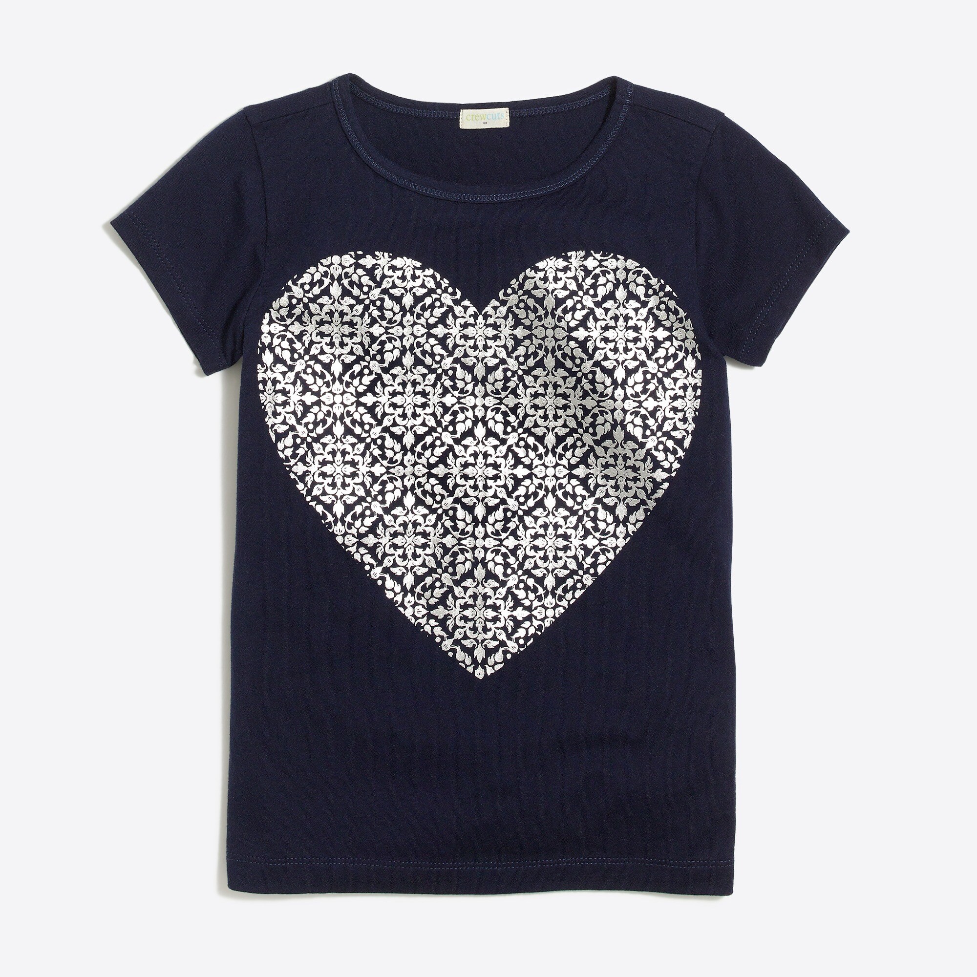 Girls' foil heart keepsake tee