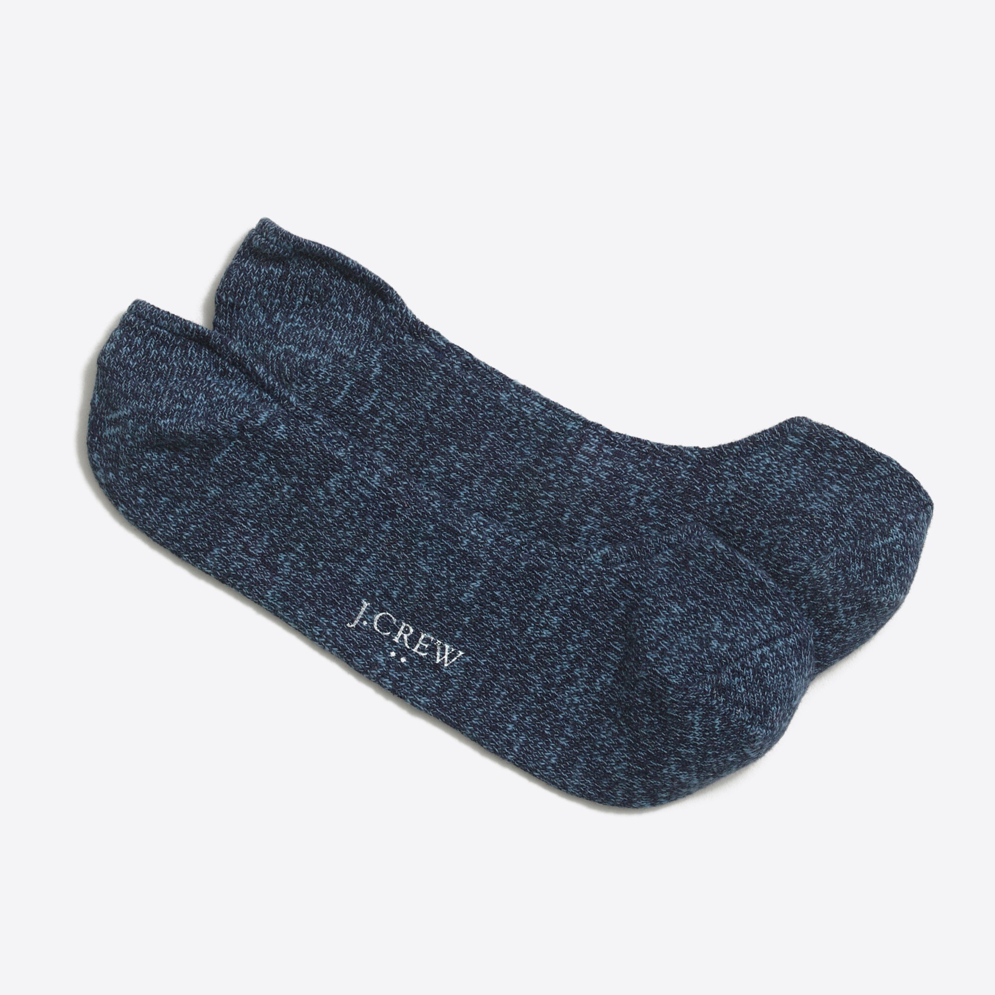 marled no-show socks for men