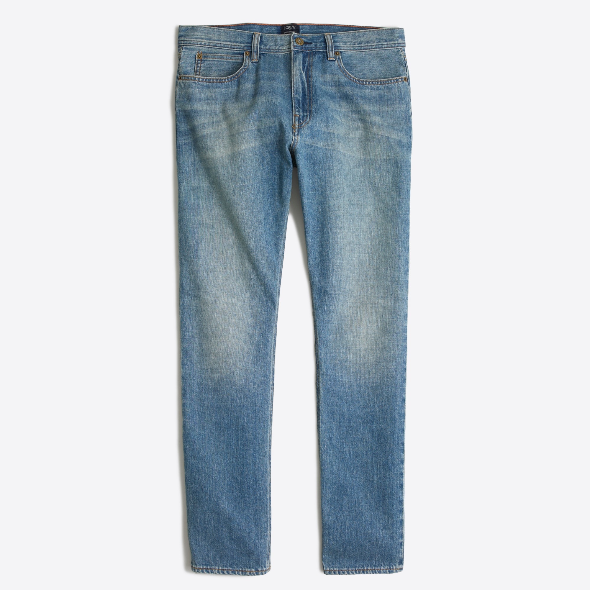 sutton straight-fit selvedge jean in light wash for men