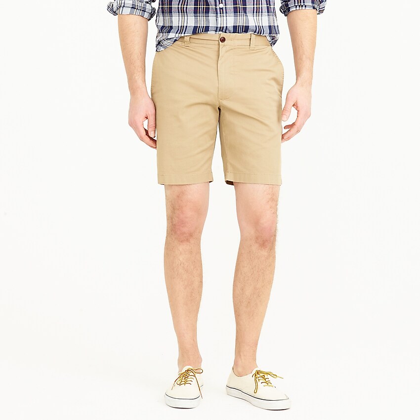 j.crew: 9" stretch chino short for men, right side, view zoomed