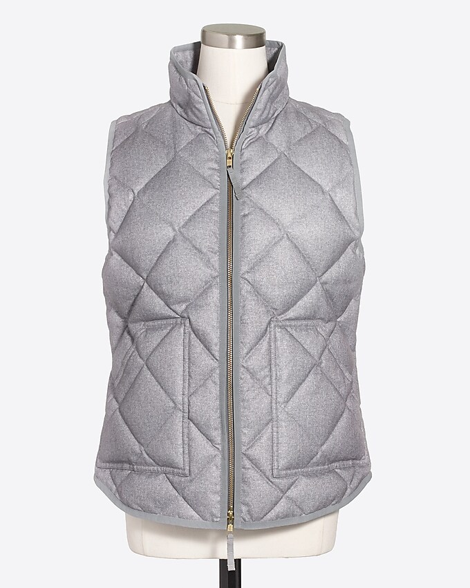 factory: textured quilted puffer vest for women, right side, view zoomed