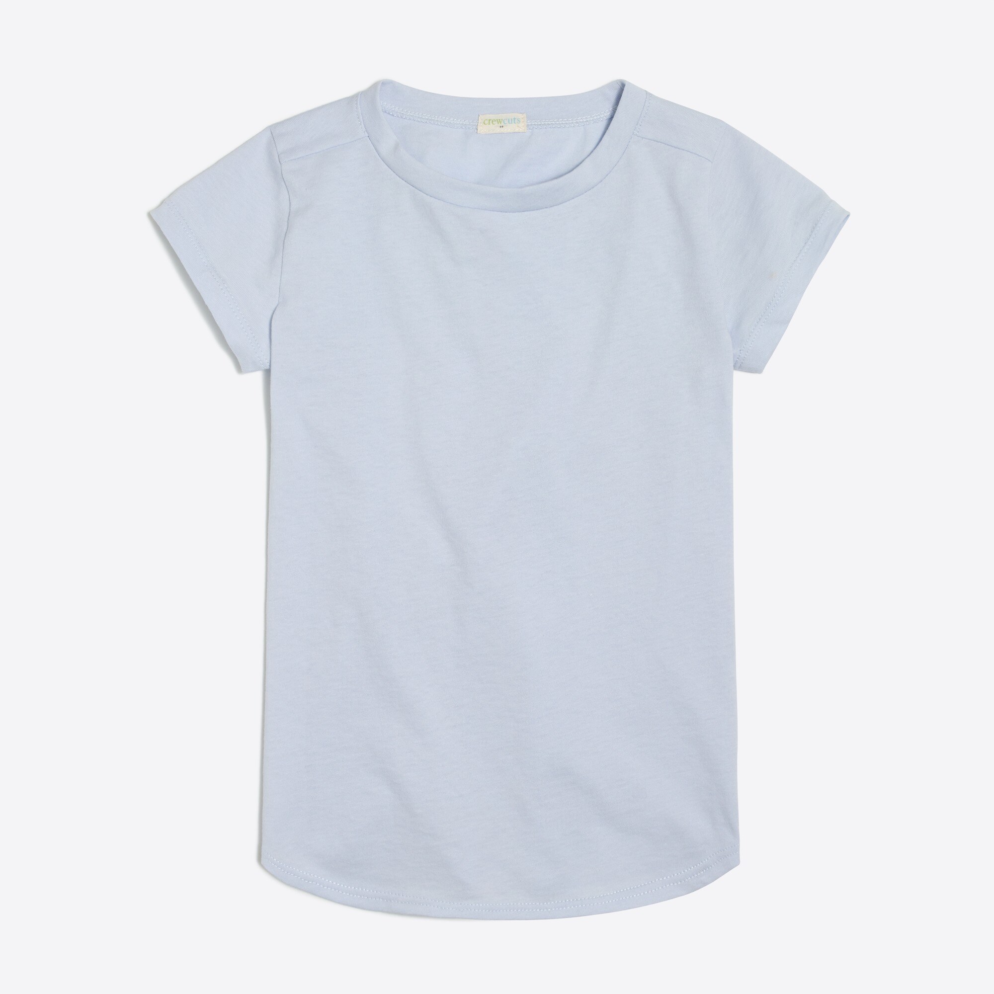 girls' shirttail-hem tee for girls