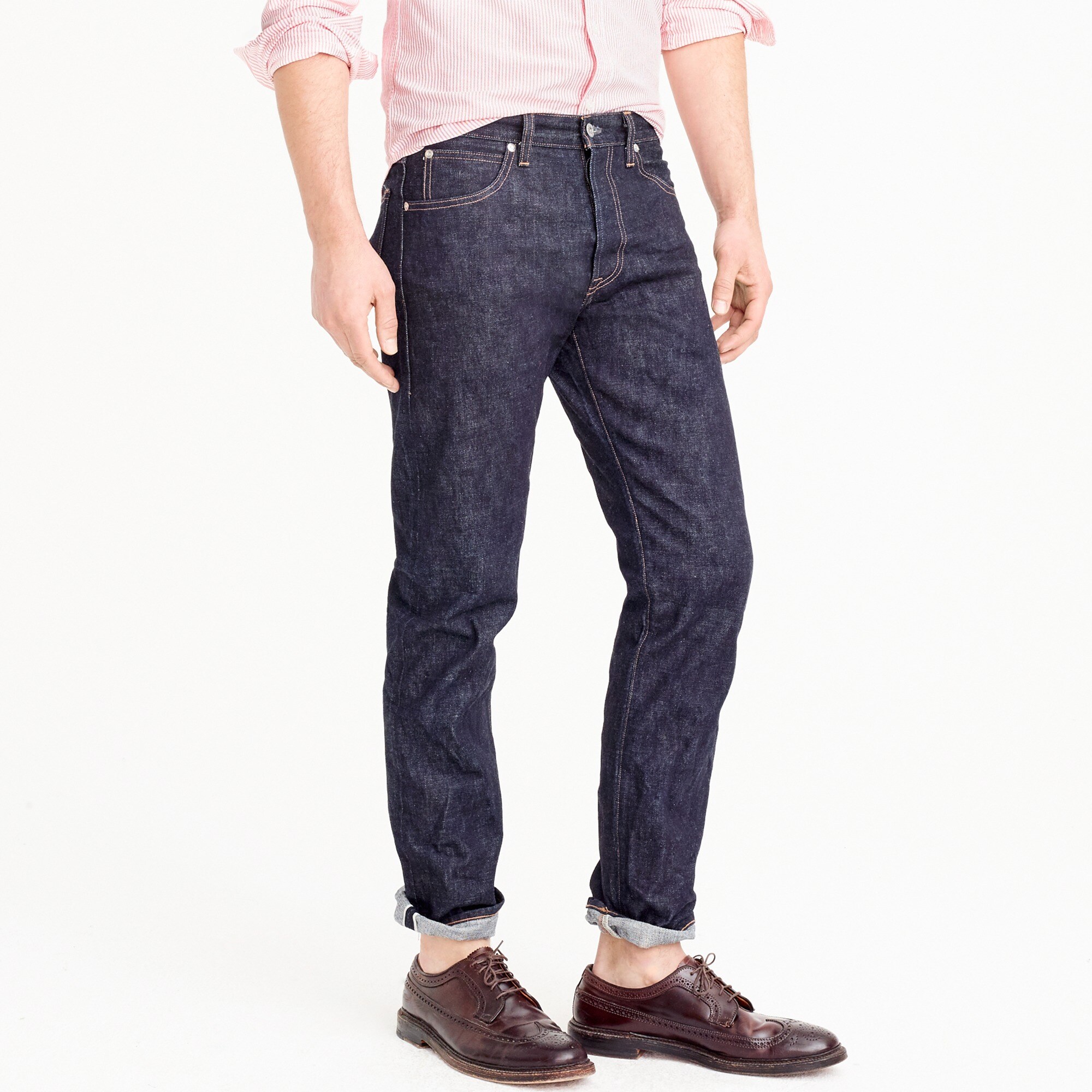 Wallace &amp; Barnes Straight fit jean in indigo raw selvedge