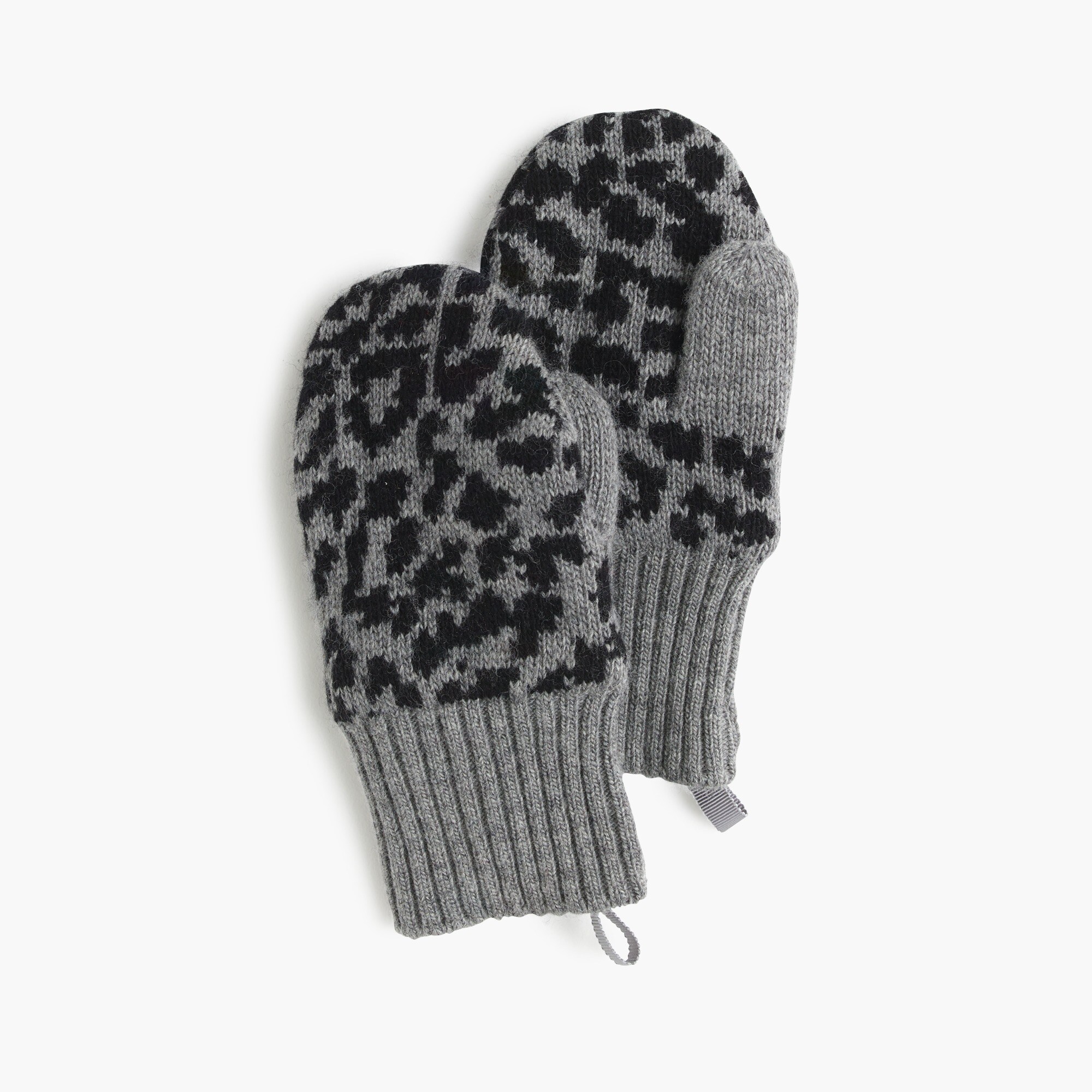 Girls' leopard wool mittens Girl cold weather J.Crew