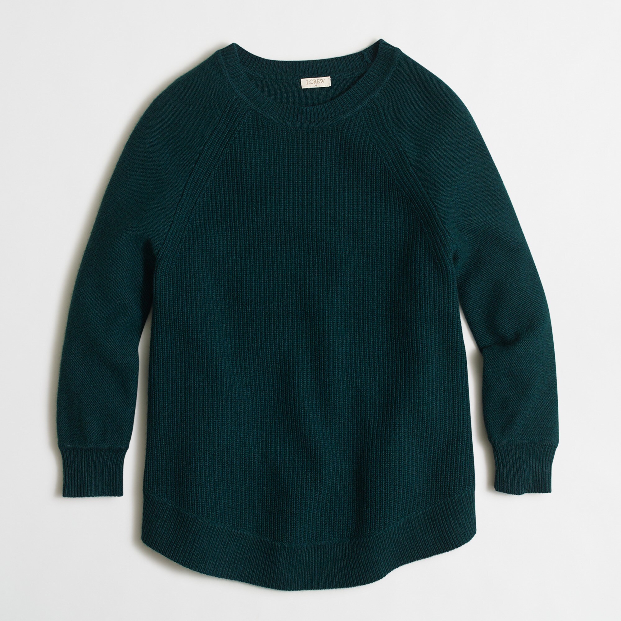 textured curved-hem sweater for women