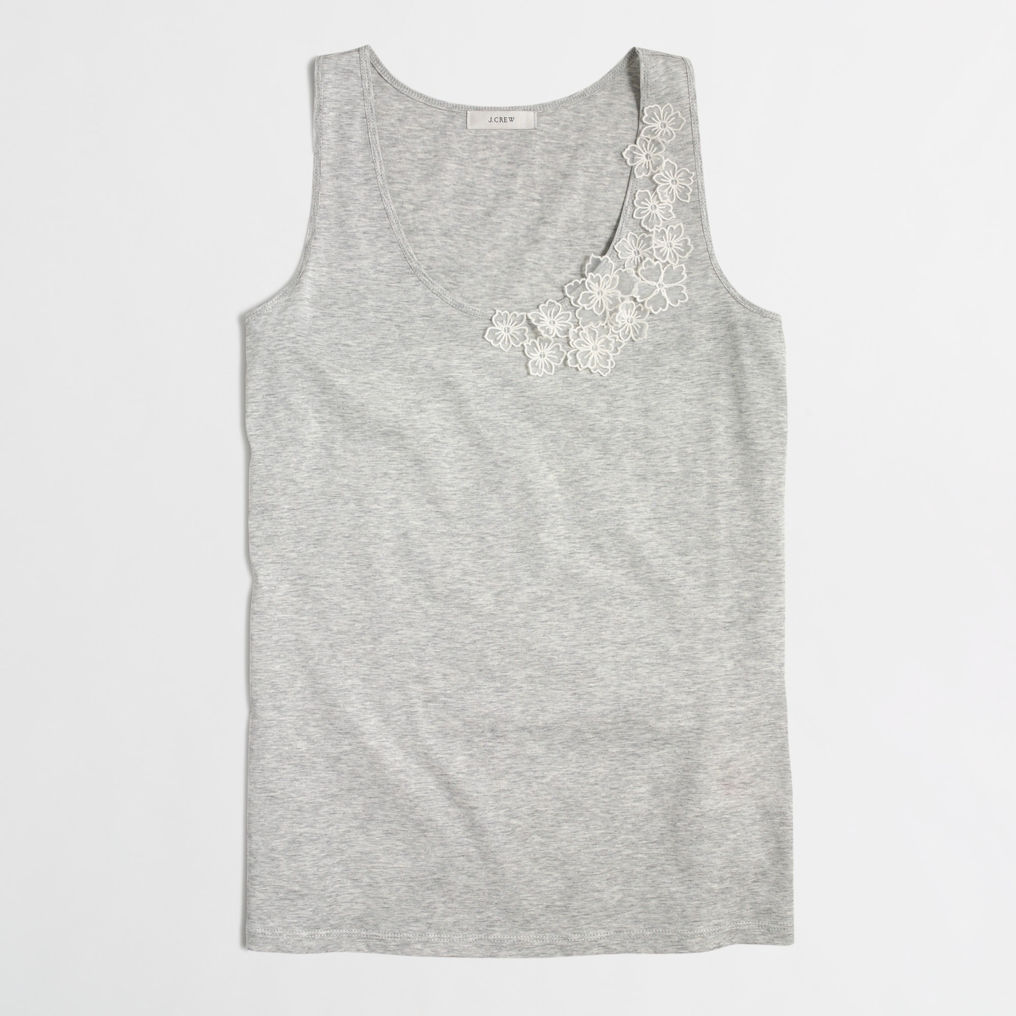 Embroidered flower tank top