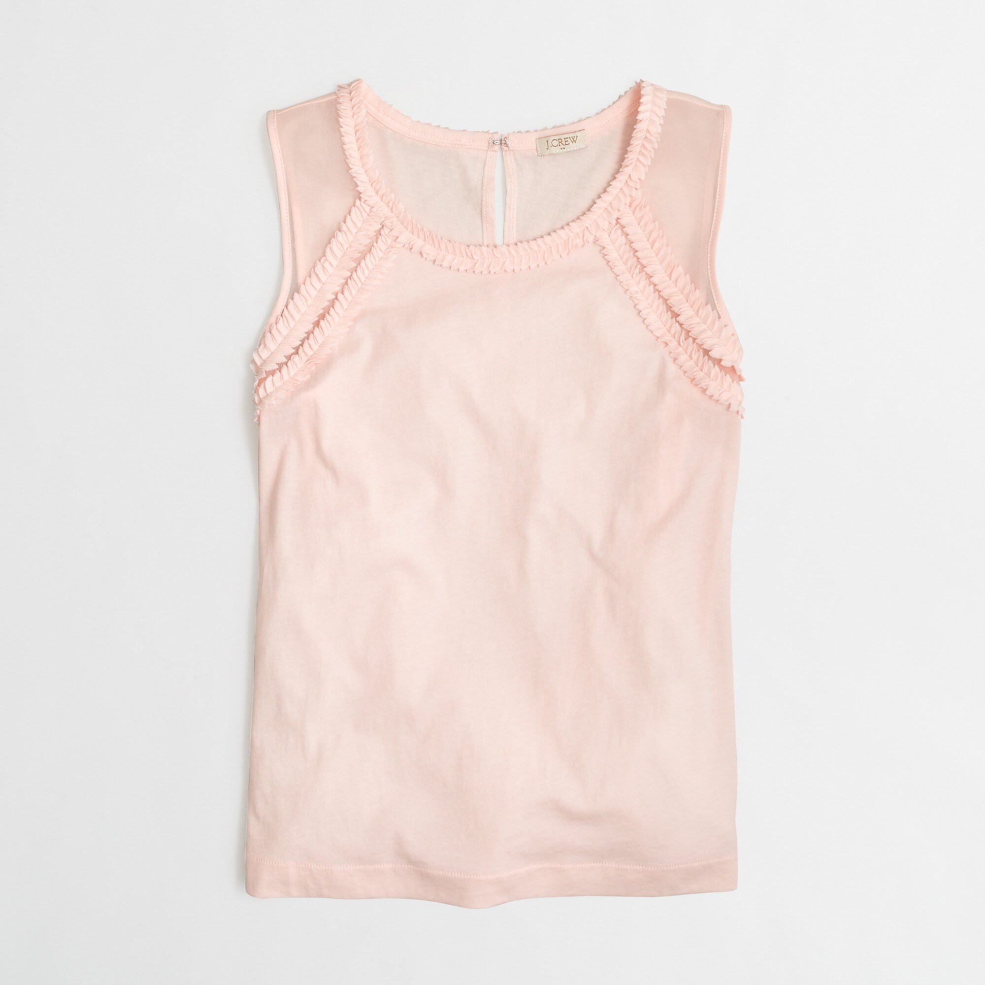Embellished-neck tank top