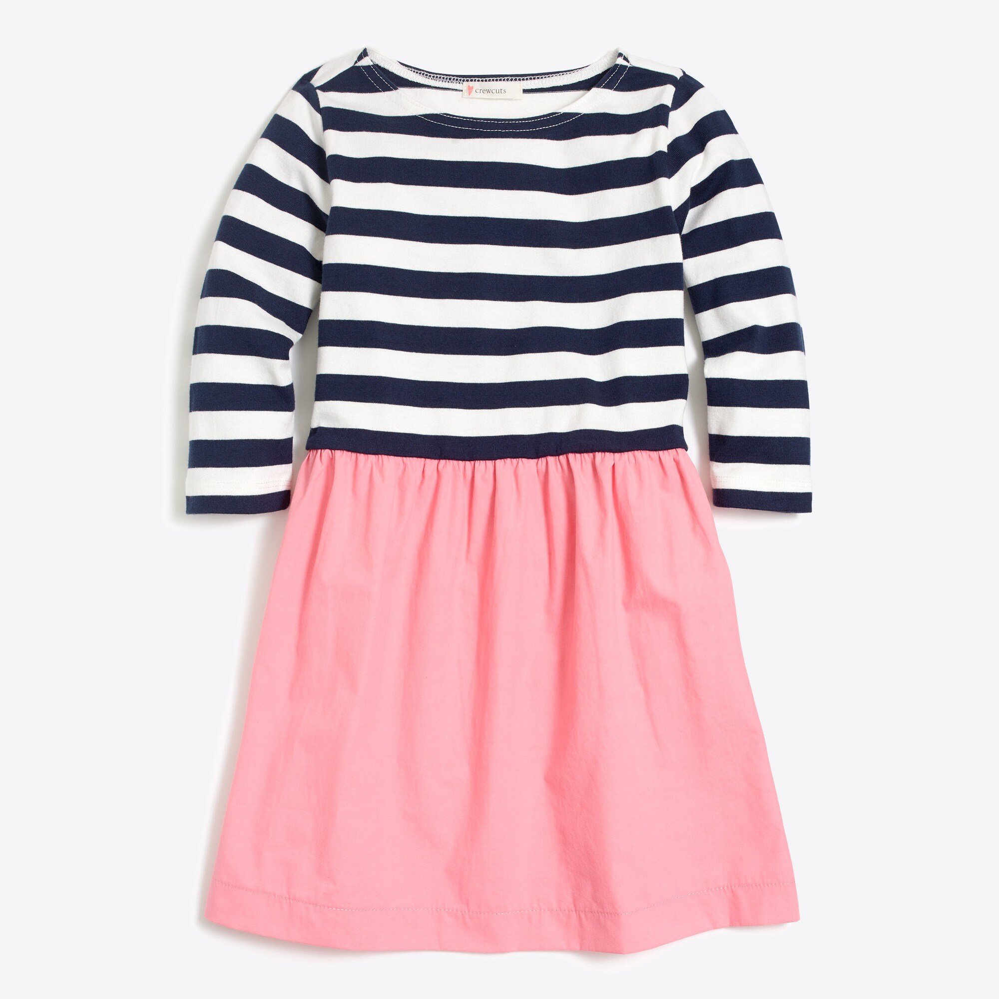 Girls' striped-skirt dress