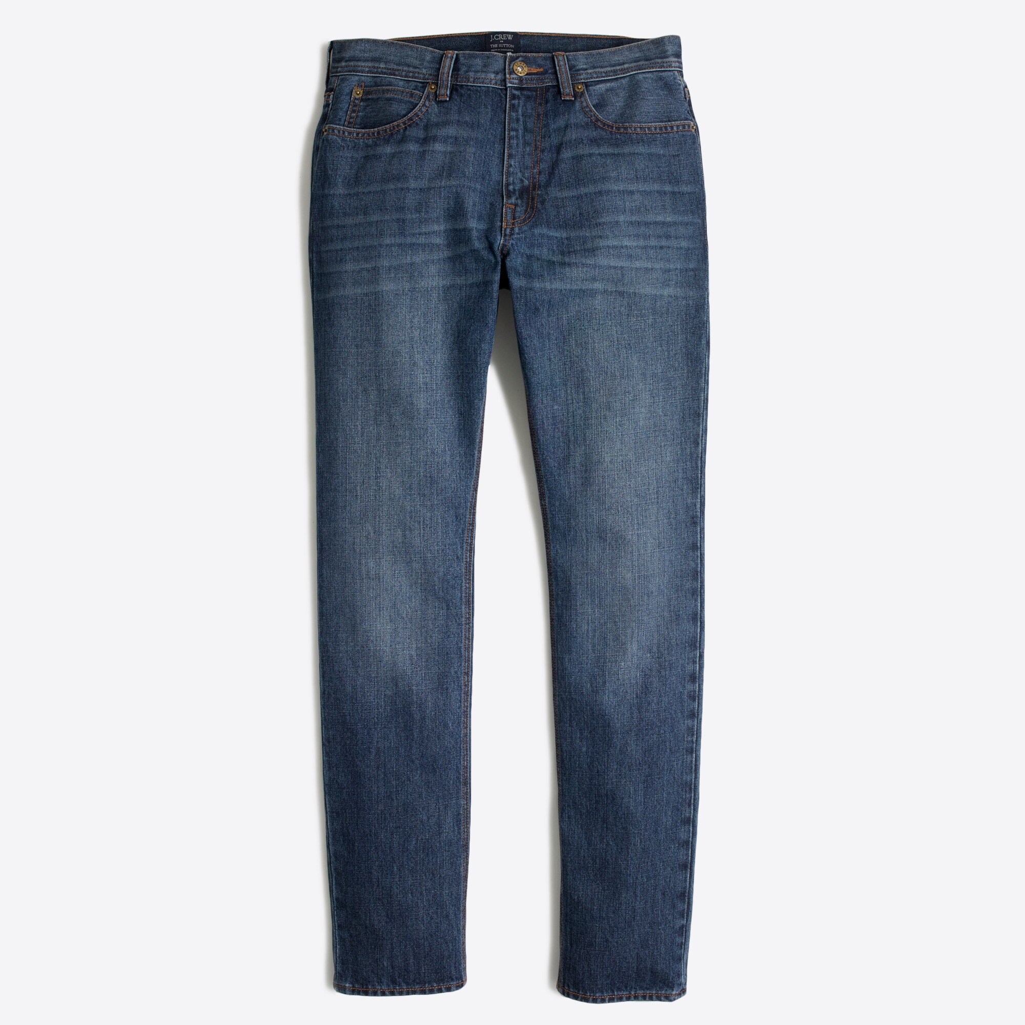 sutton jean in medium wash for men