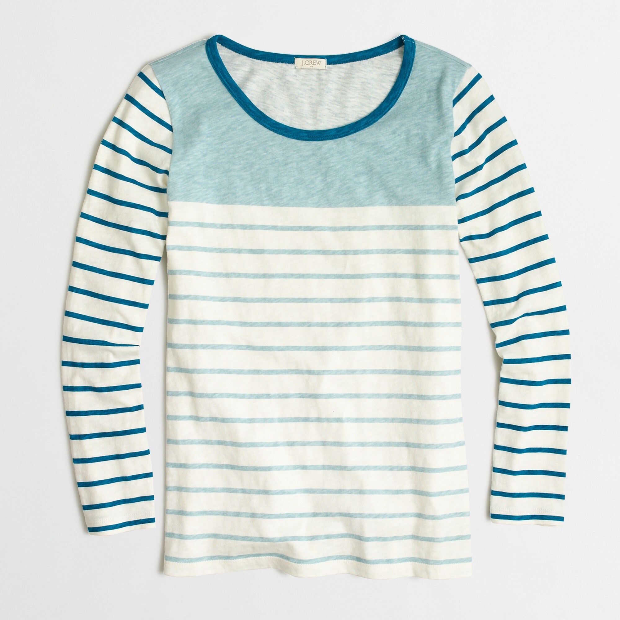 colorblock striped tee for women