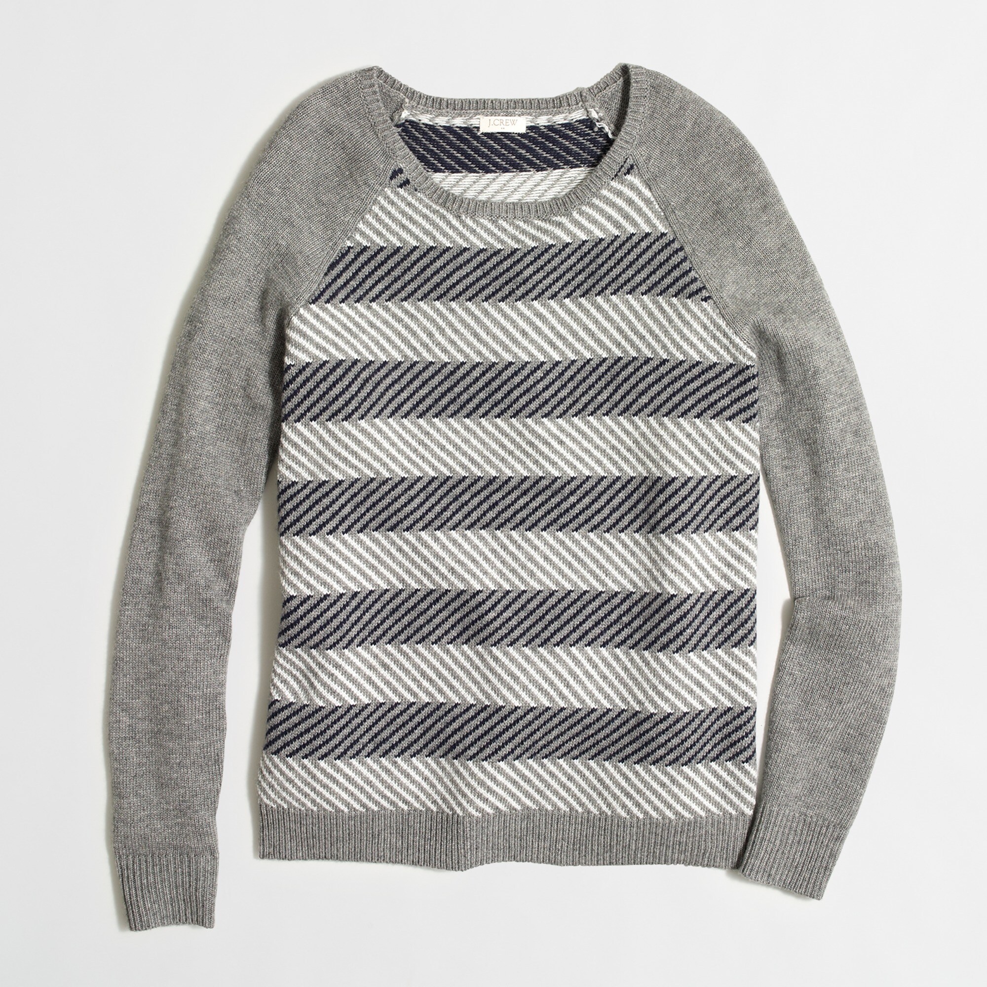 Intarsia zigzag sweater