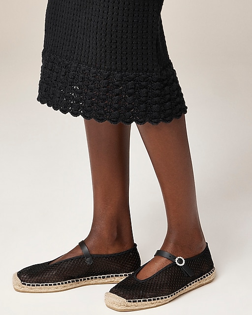 womens Made-in-Spain Mary Jane espadrilles in mesh