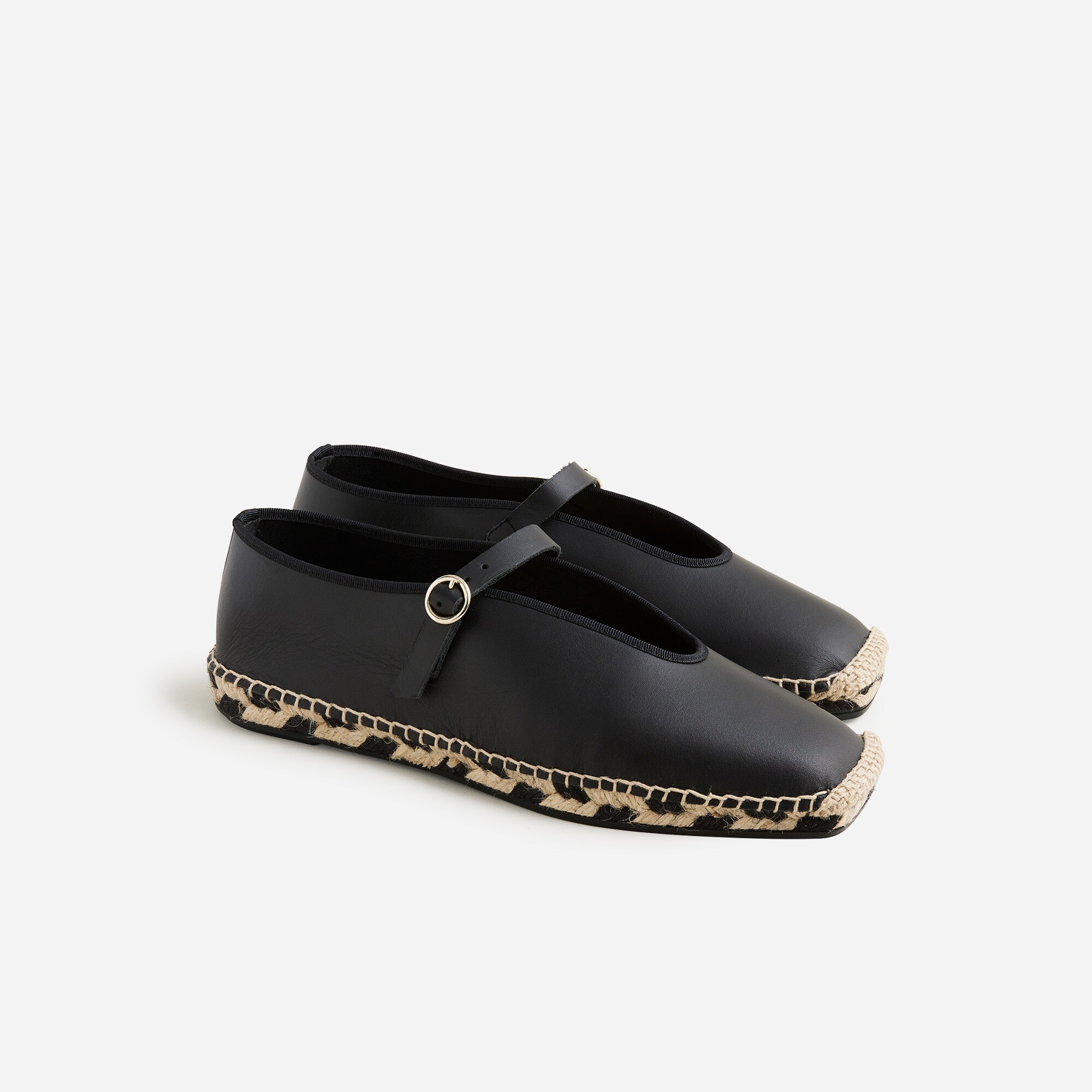  Made-in-Spain Mary Jane espadrilles in leather